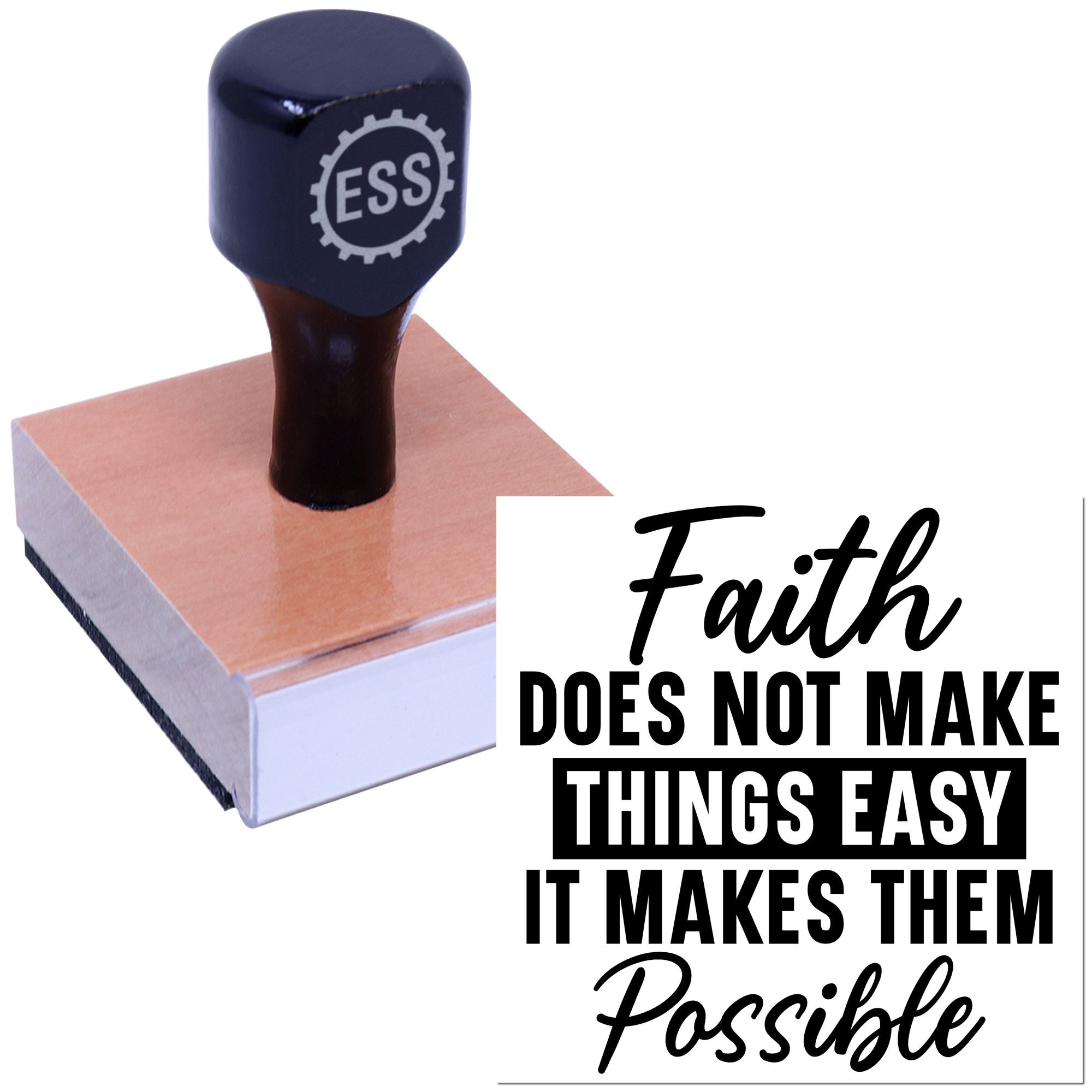 Faith Enables Possibility Greeting Card Rubber Stamp