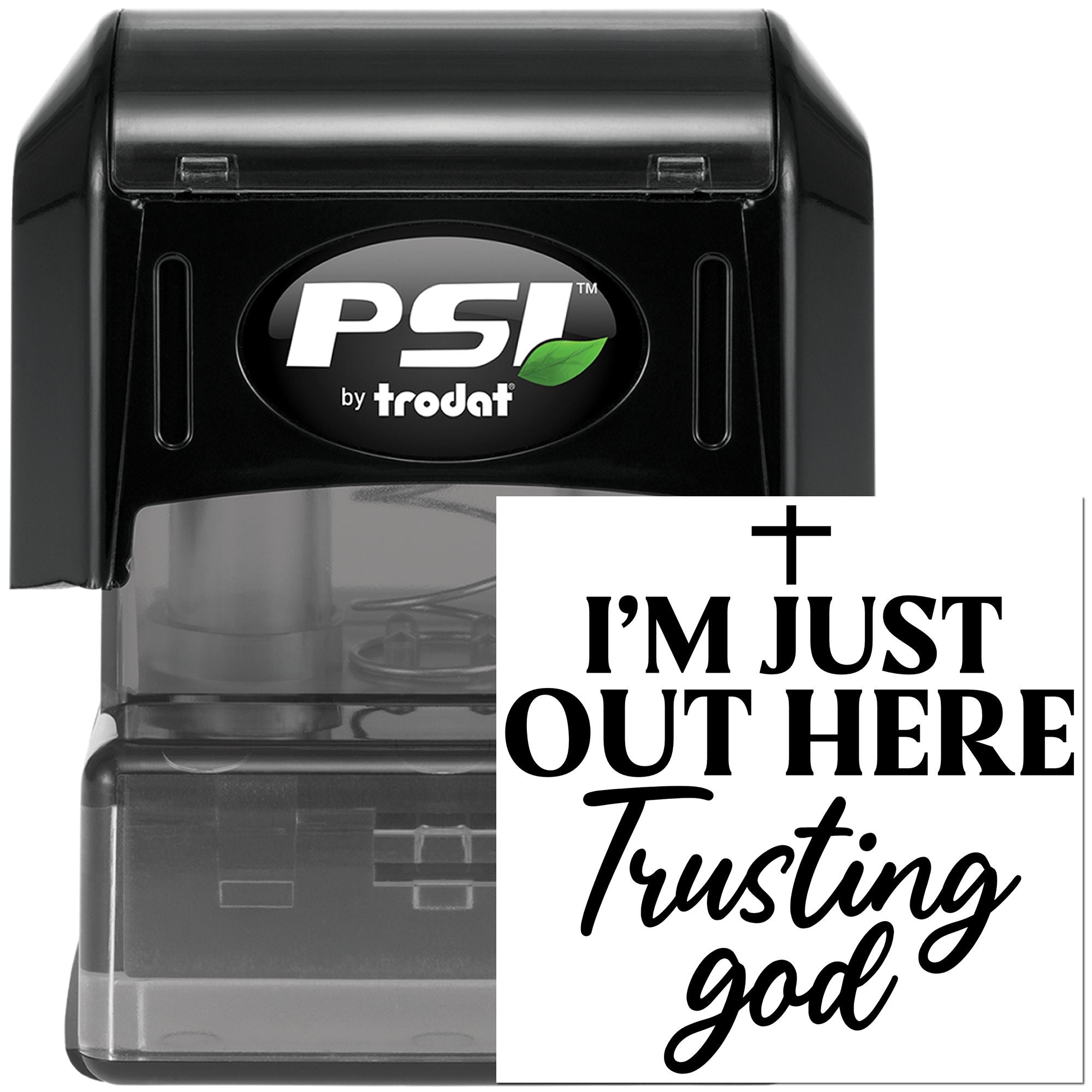 Pre-Inked Just Trusting God Scrapbook Stamp
