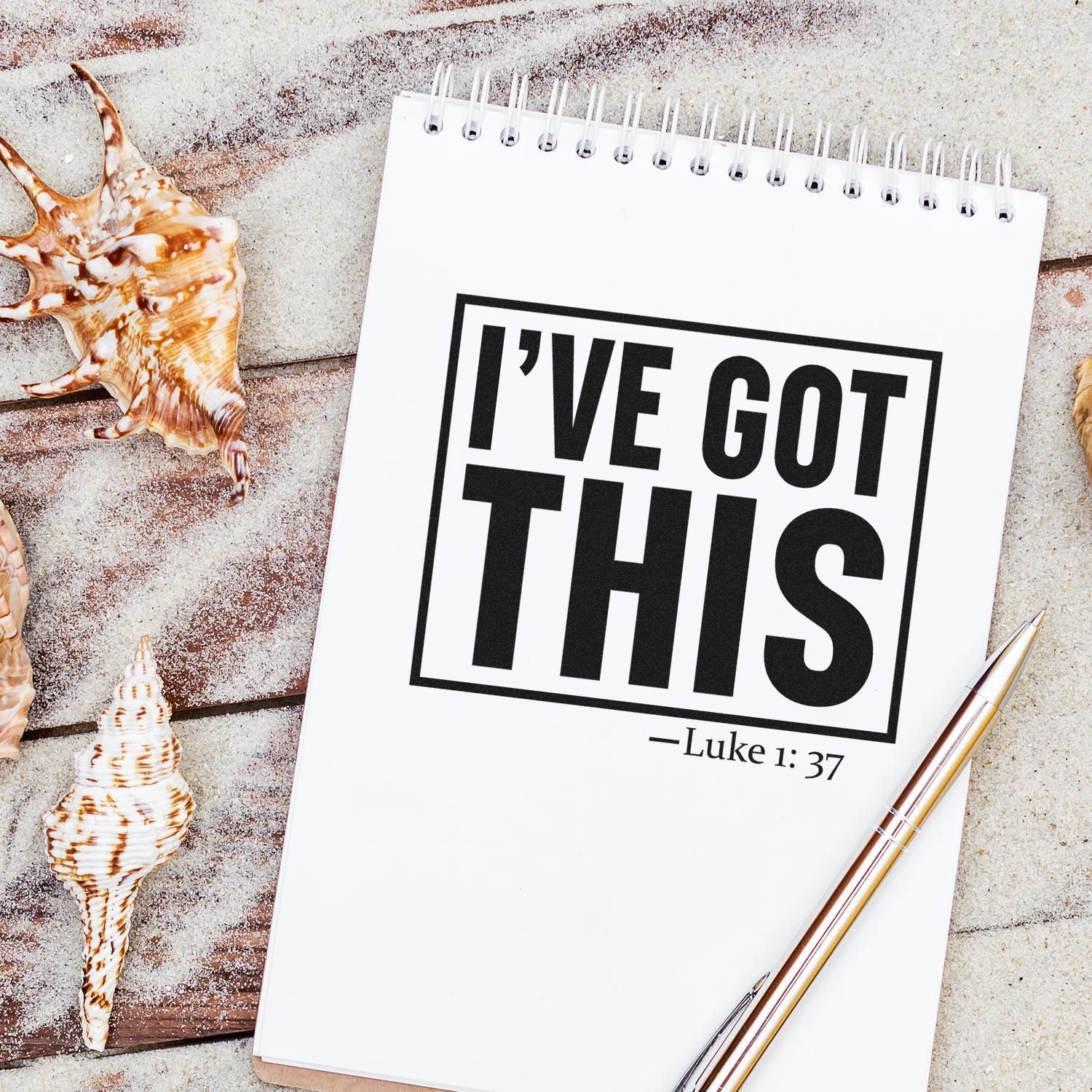 Divine Confidence Declaration Handcraft Rubber Stamp