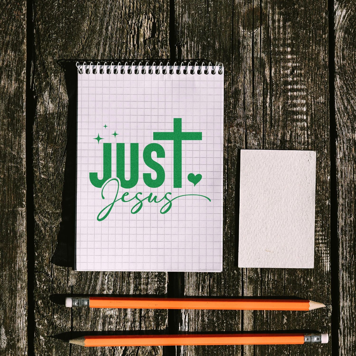 Faith Love Jesus Journaling Rubber Stamp