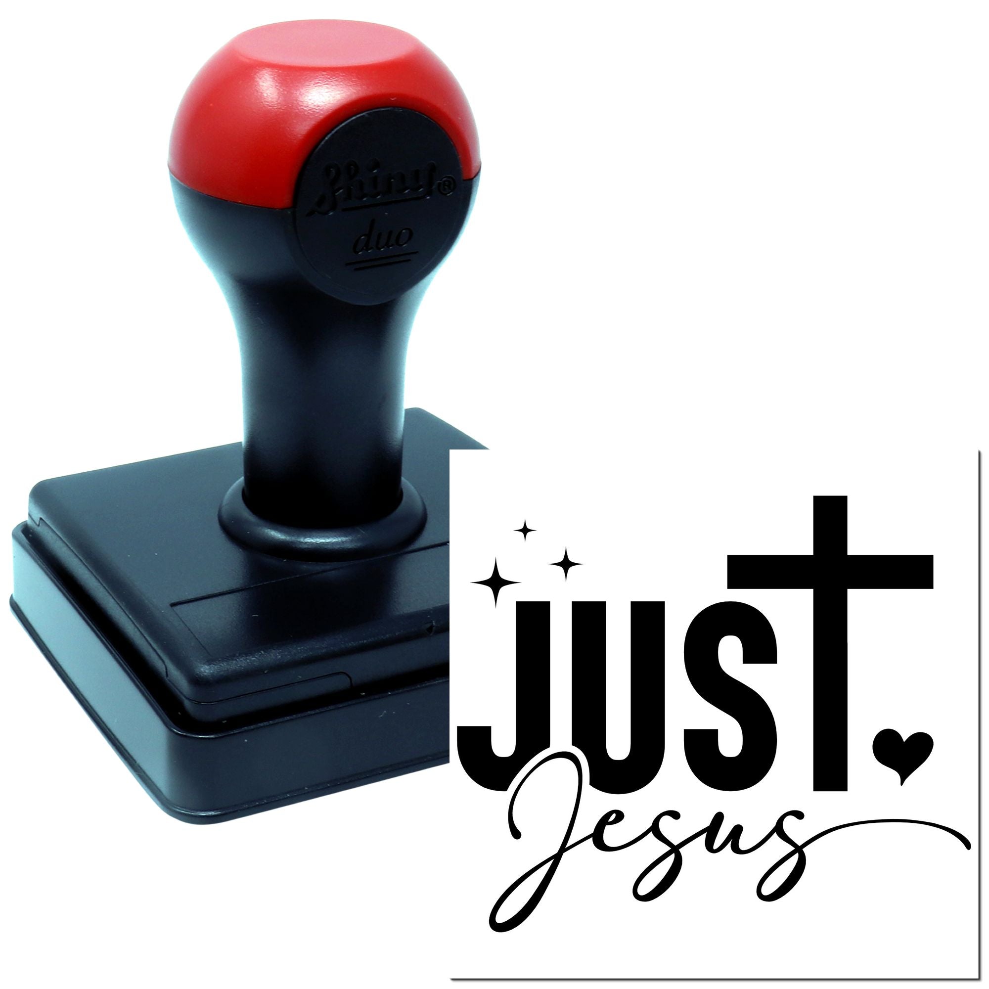 Duo Just Jesus Faith Love Hope Cross Hand Stamp