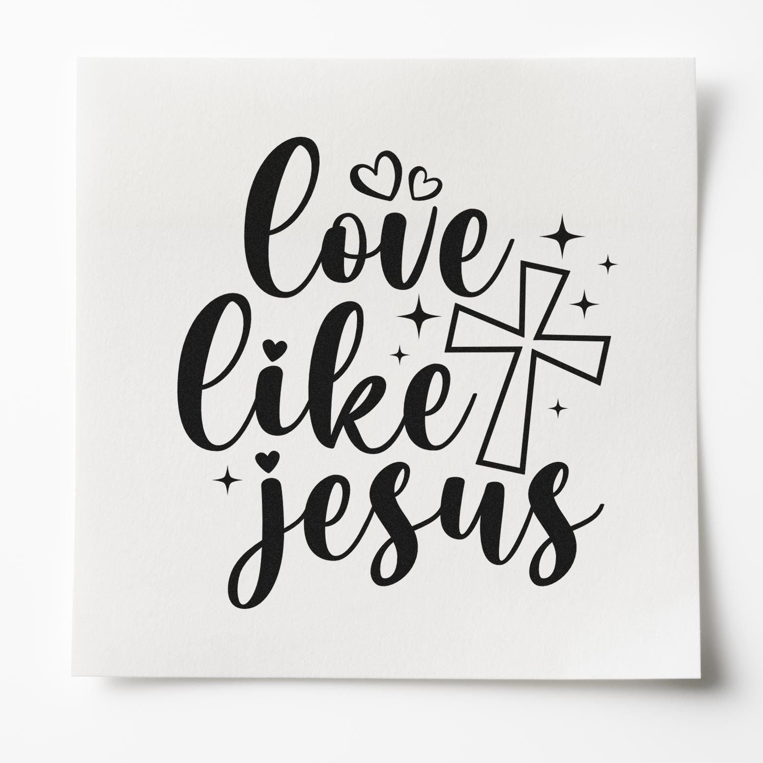 Pre-Inked Love Like Jesus Greeting Card Stamp