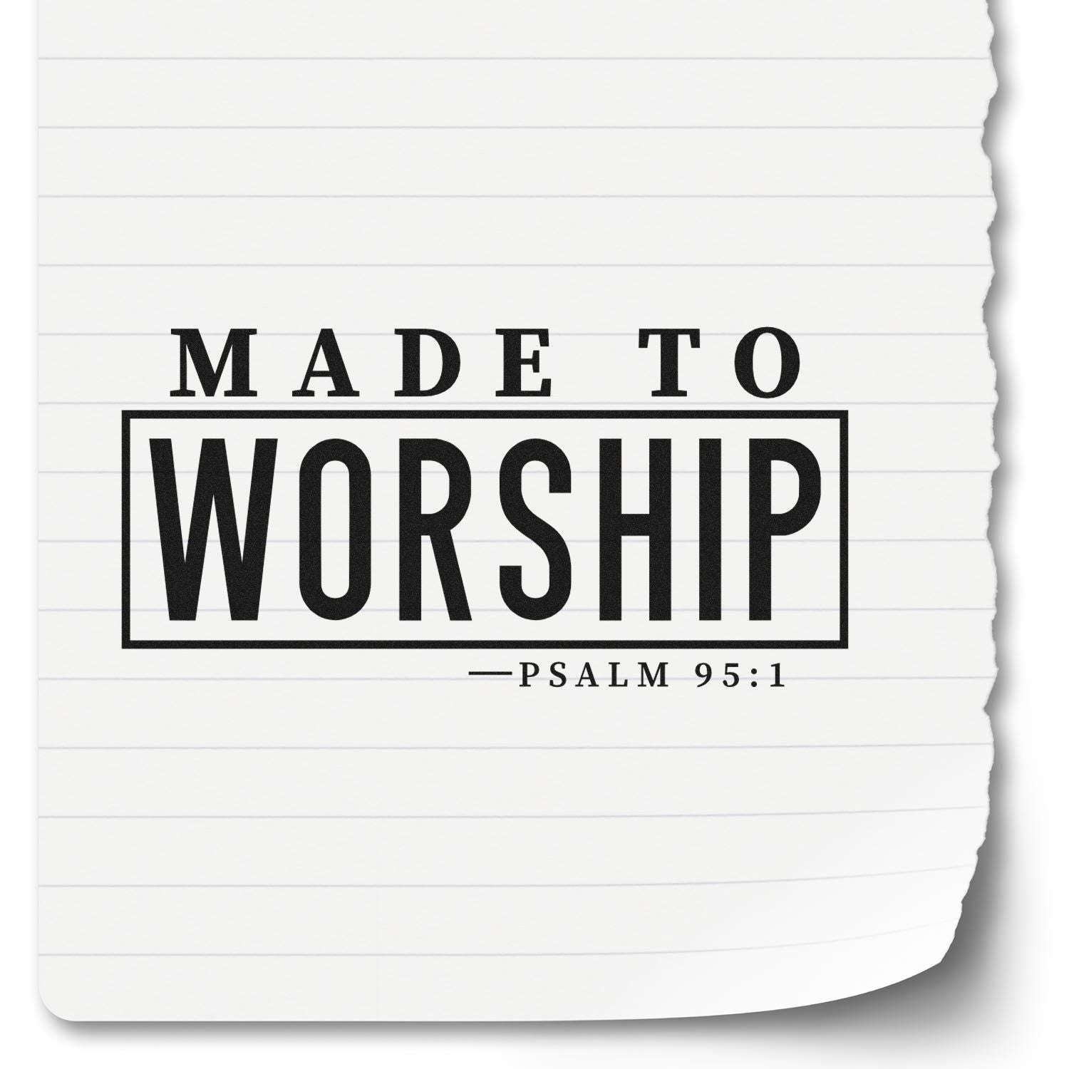 Purposeful Worship Declaration Favor Tag Rubber Stamp