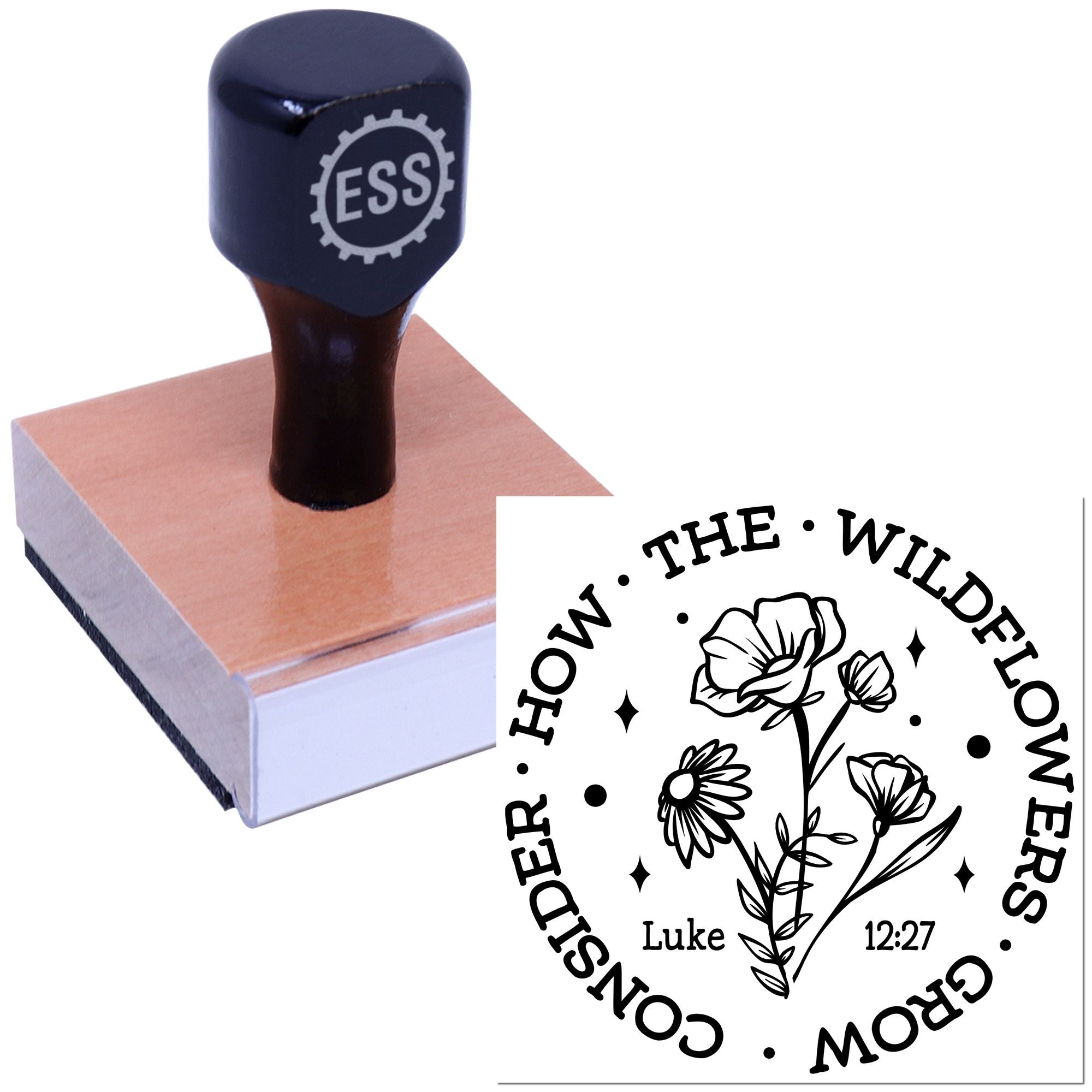 Blooms Of Faith Crafting Rubber Stamp