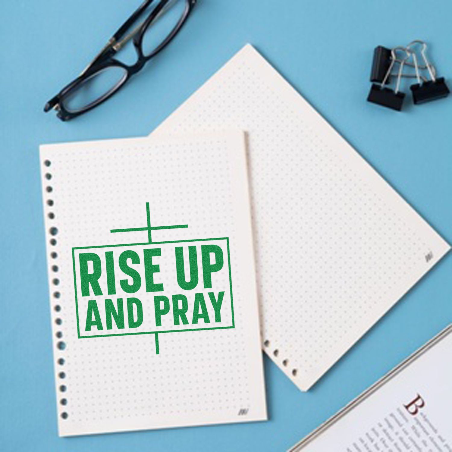 Elevate Faith Now Journaling Rubber Stamp