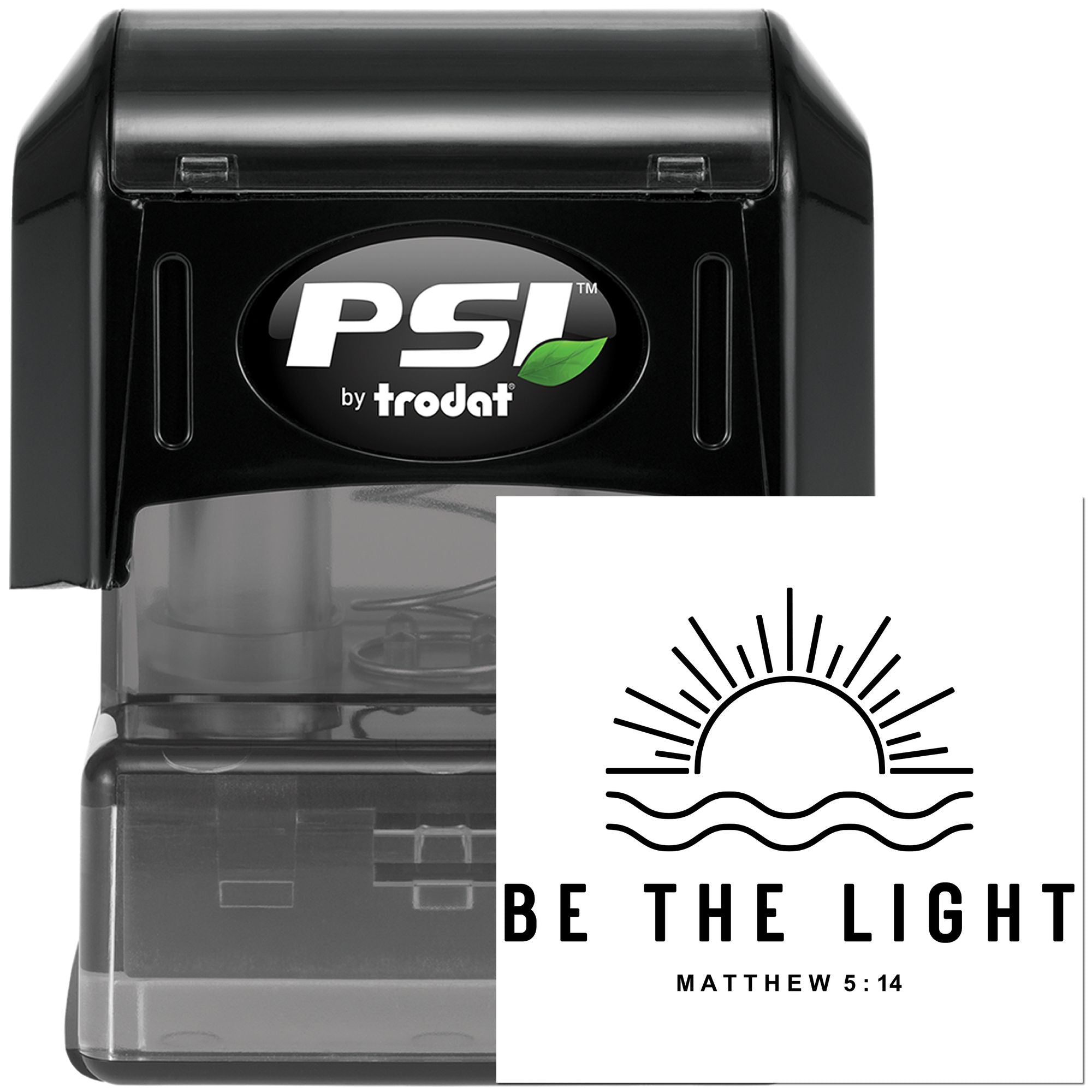 Pre-Inked Be The Light Tag Stamp