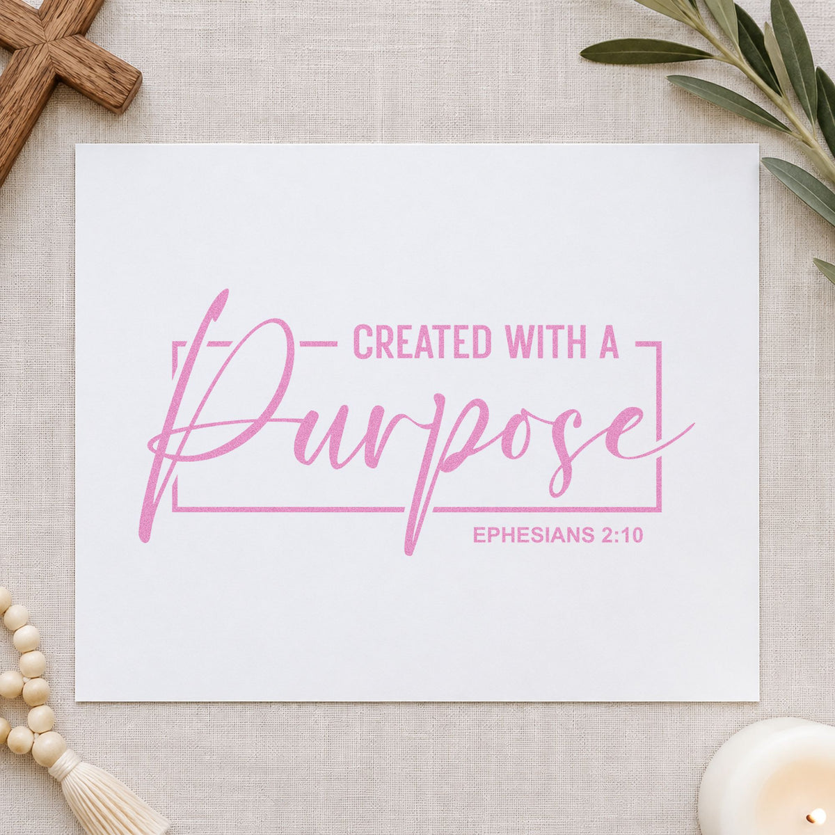 Created with a Purpose Frame craft stamp in purple ink on cardstock, an easy option for graduation cards.