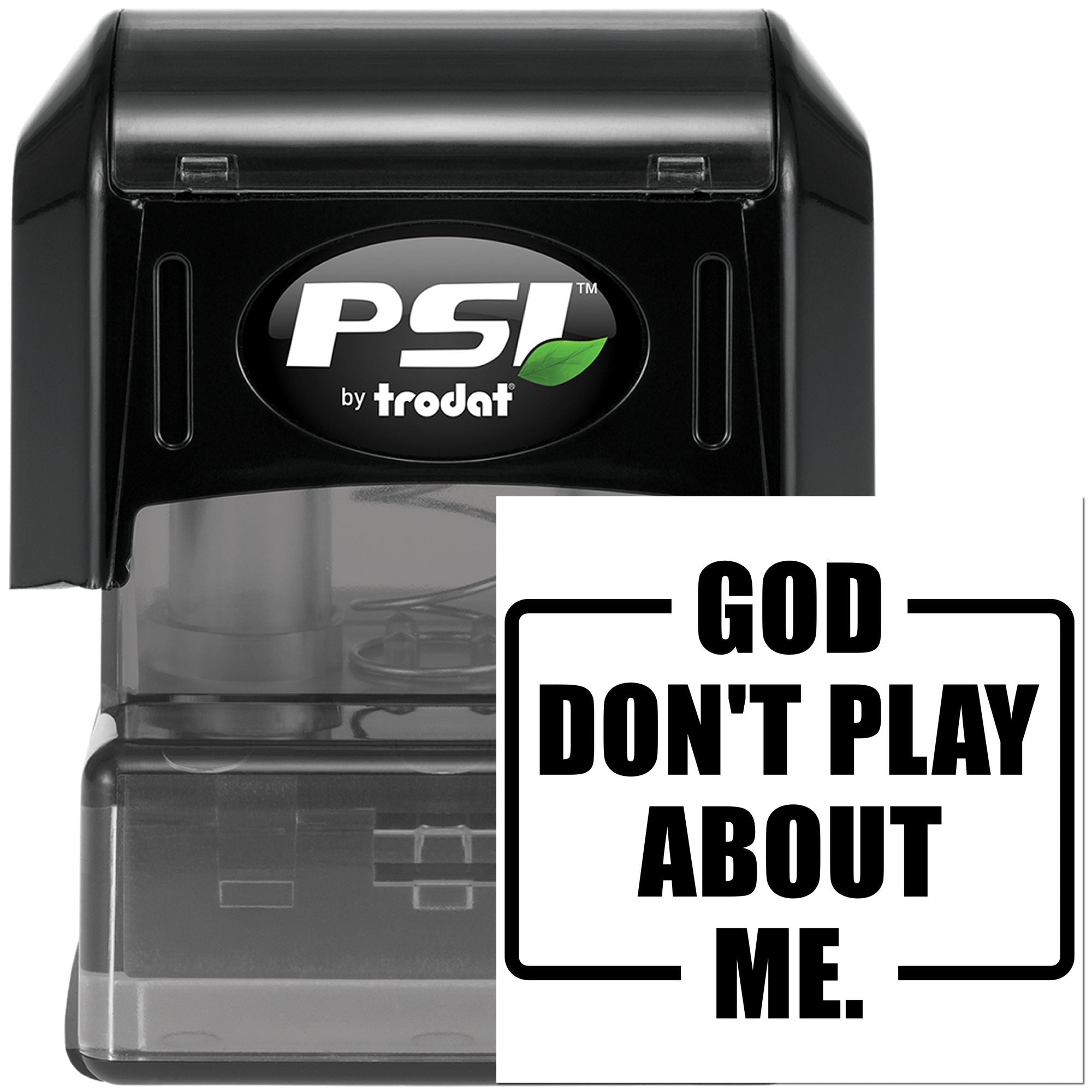 Pre-Inked God Don’T Play Papercraft Stamp