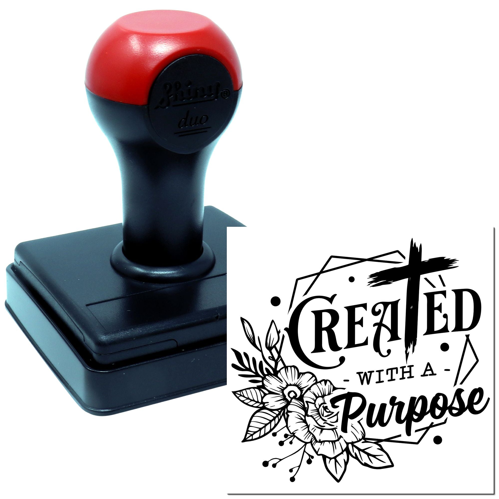 Duo Created With A Purpose Floral Hand Stamp