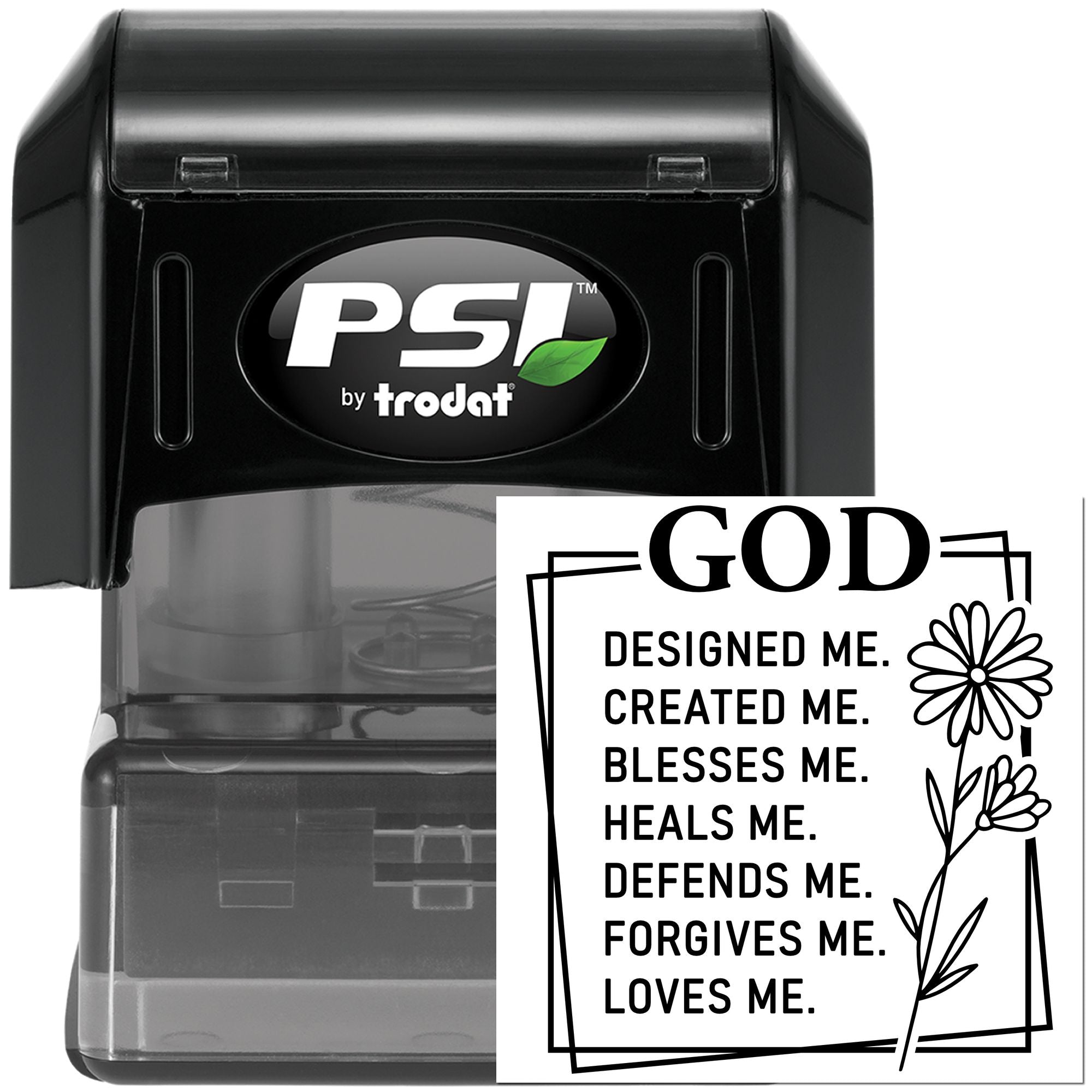 Pre-Inked Loved By God Greeting Card Stamp