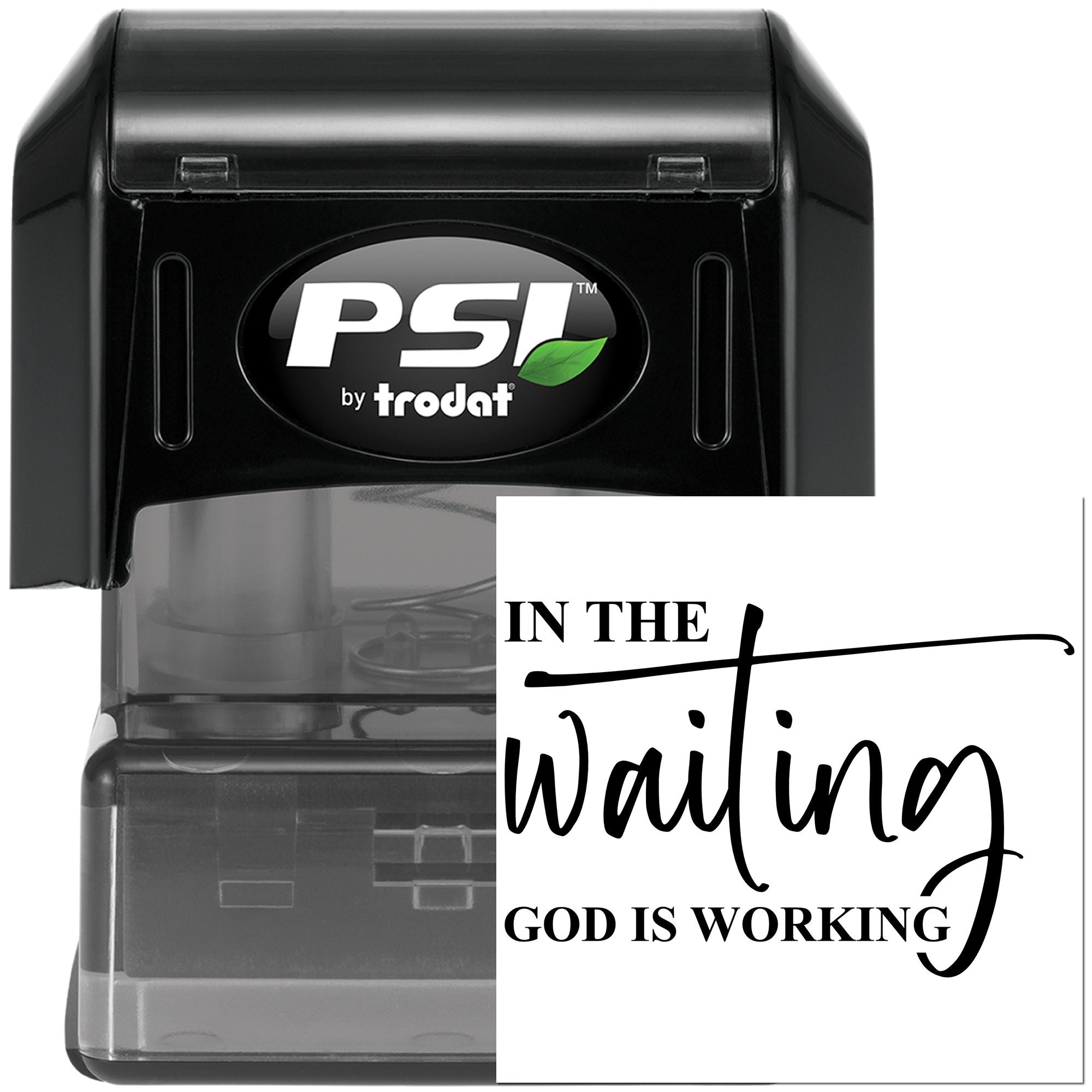 Pre-Inked In The Waiting Place Card Stamp