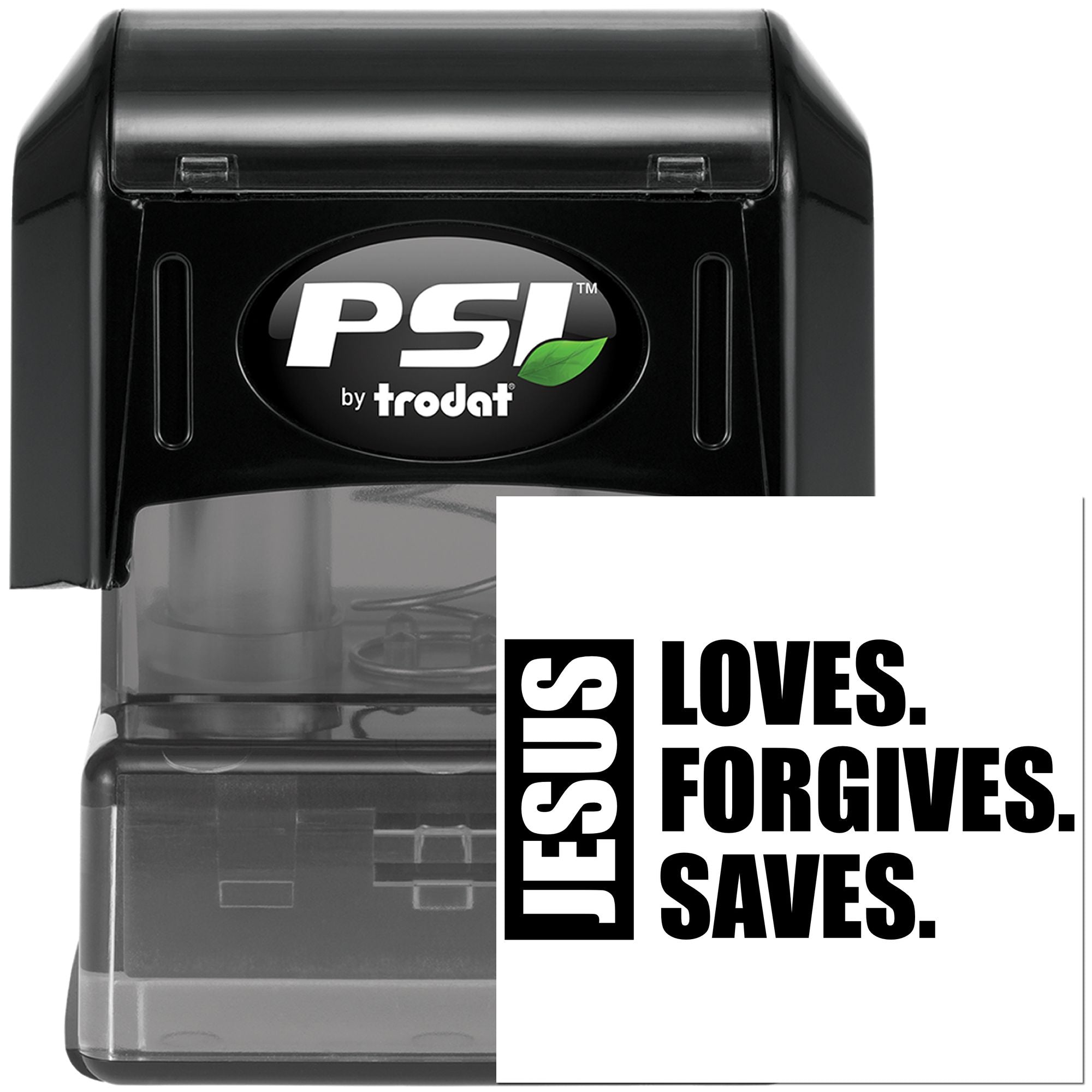 Pre-Inked Jesus Loves Forgives Craft Stamp