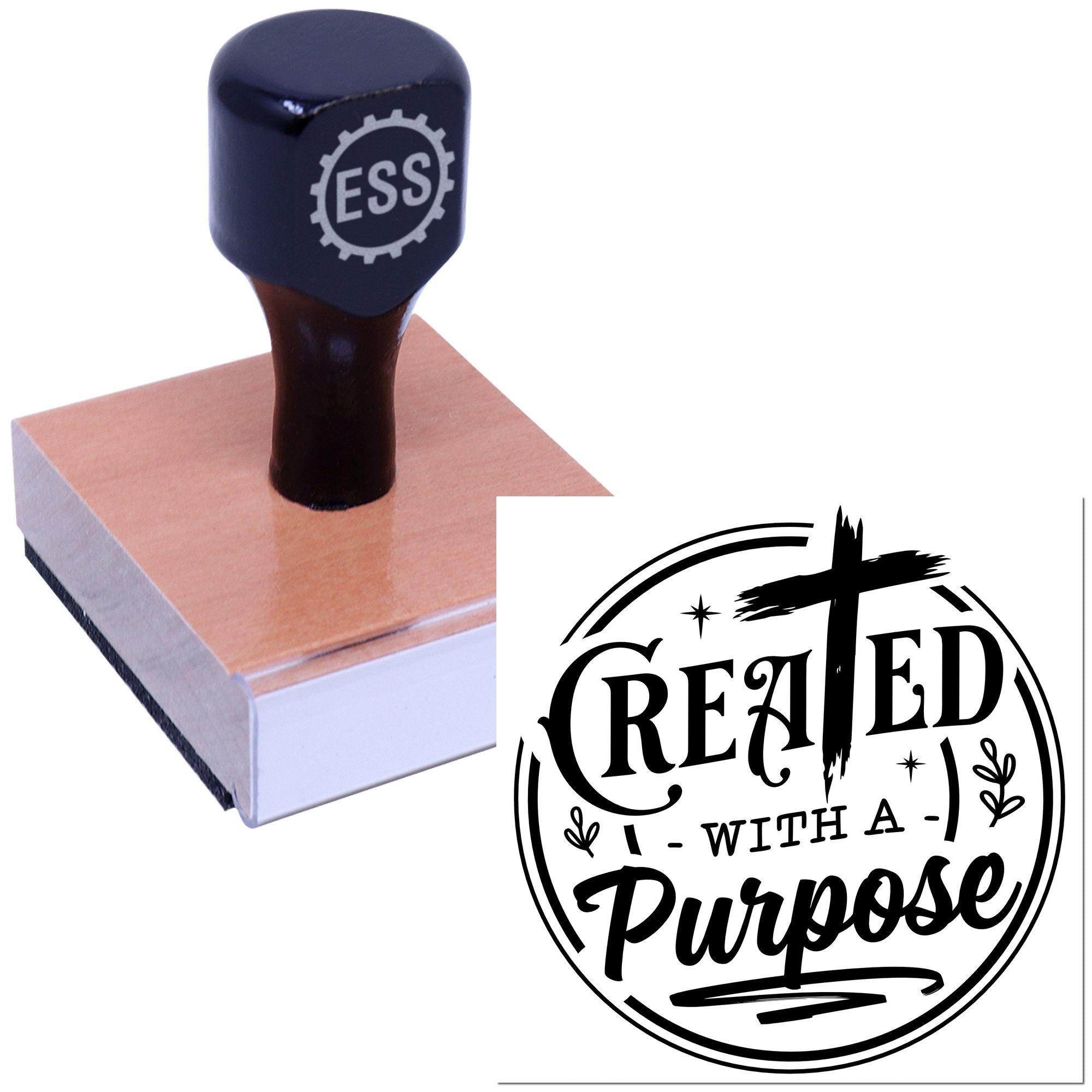 Purposeful Creation Logo Card Rubber Stamp