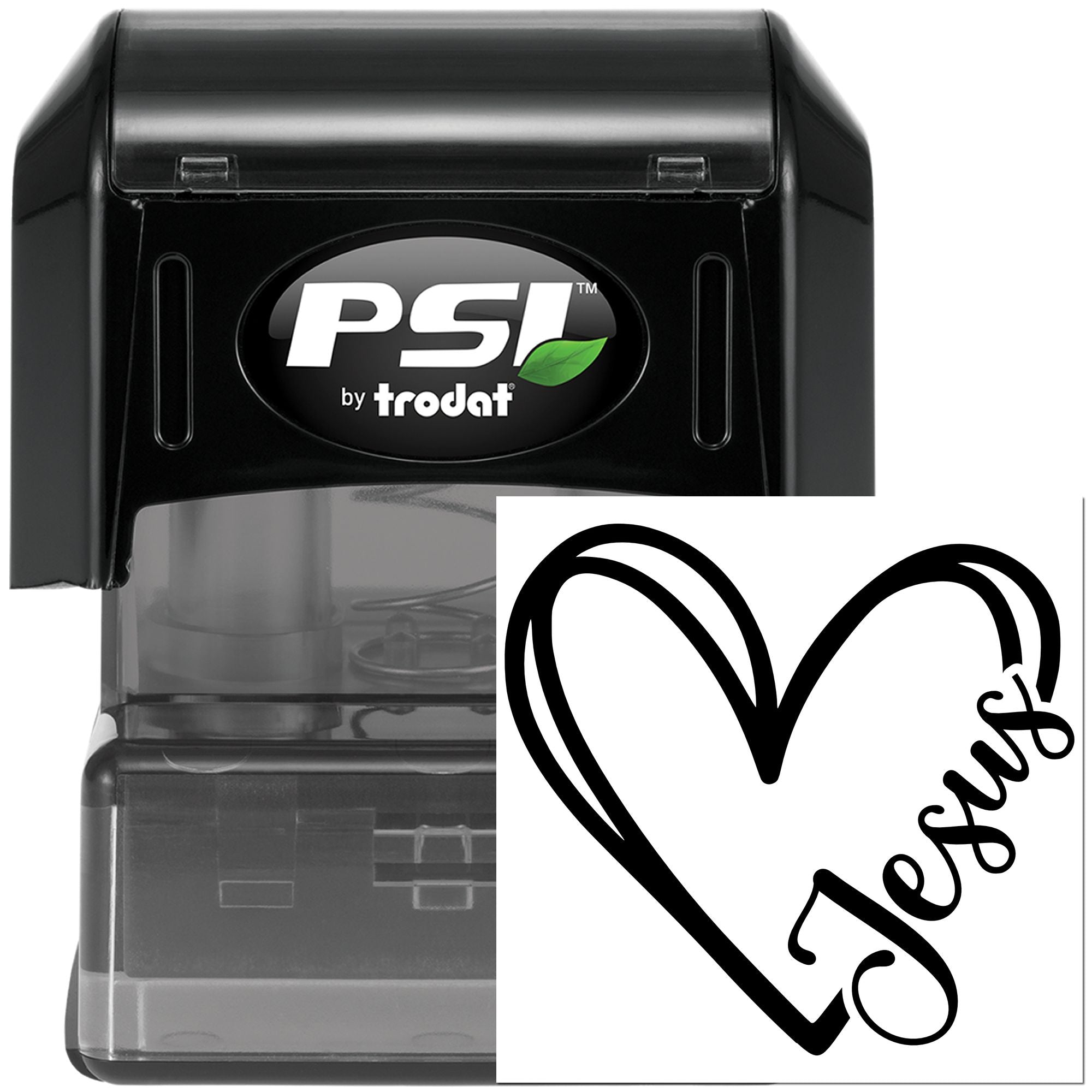 Pre-Inked Love Heart Design Scrapbooking Stamp