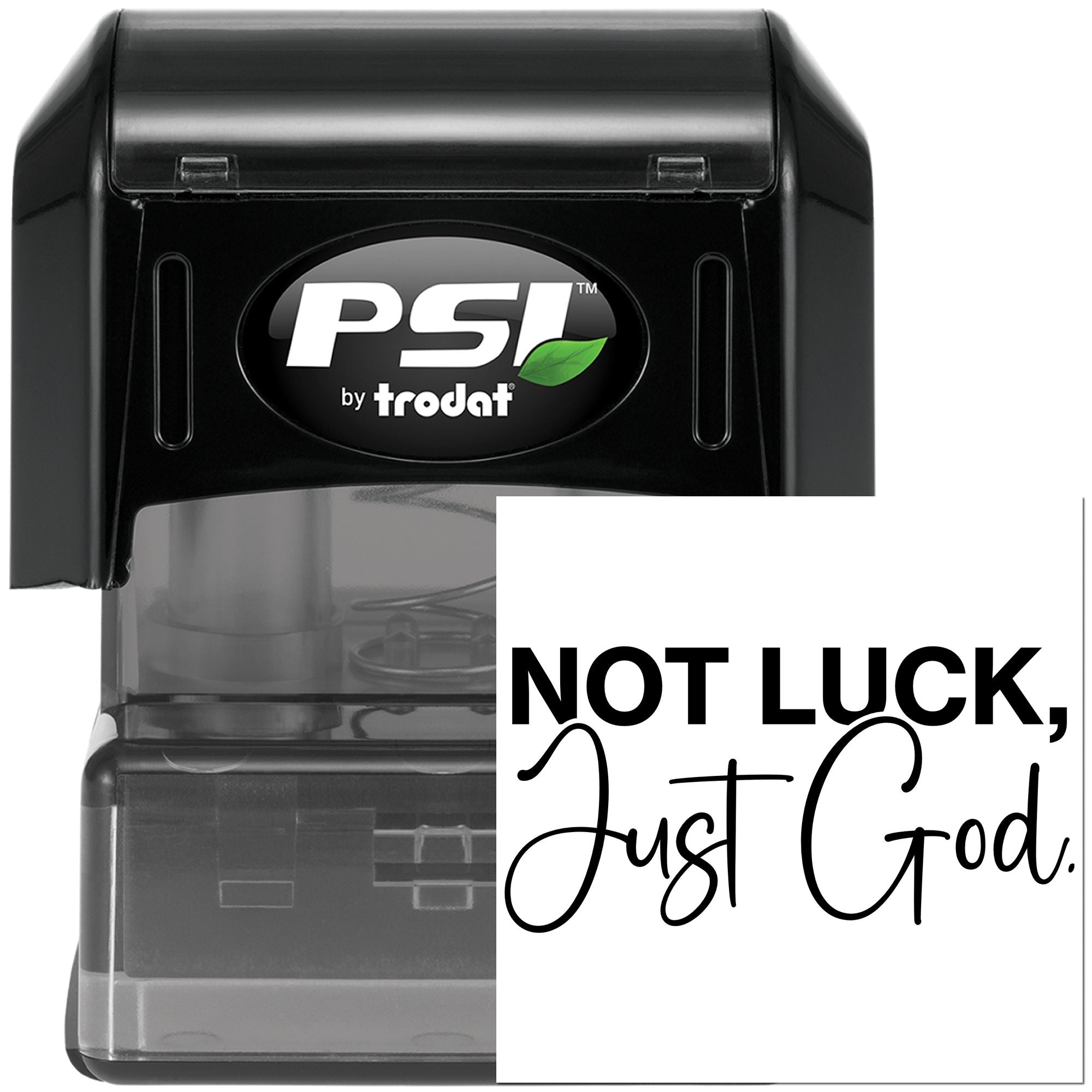 Pre-Inked Faith Over Luck Crafting Stamp