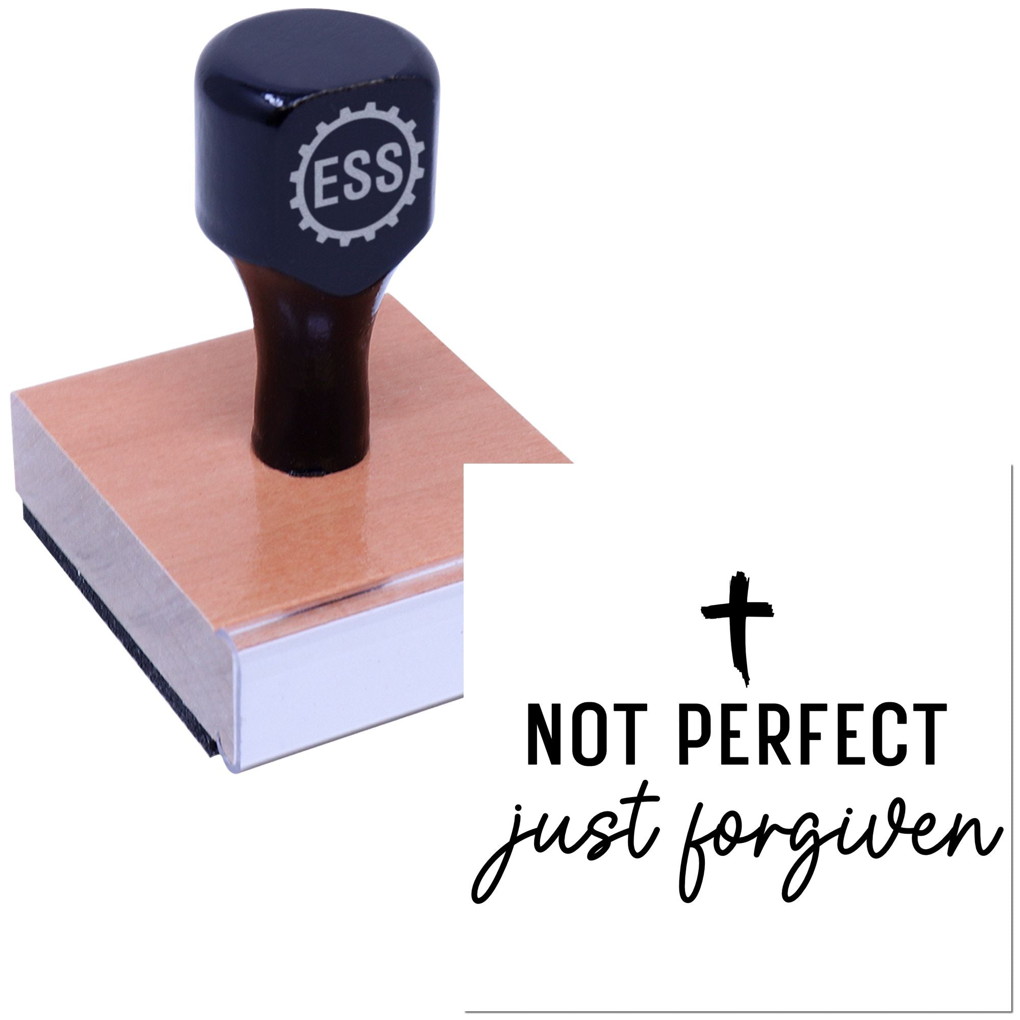 Grace Over Perfection Handcraft Rubber Stamp