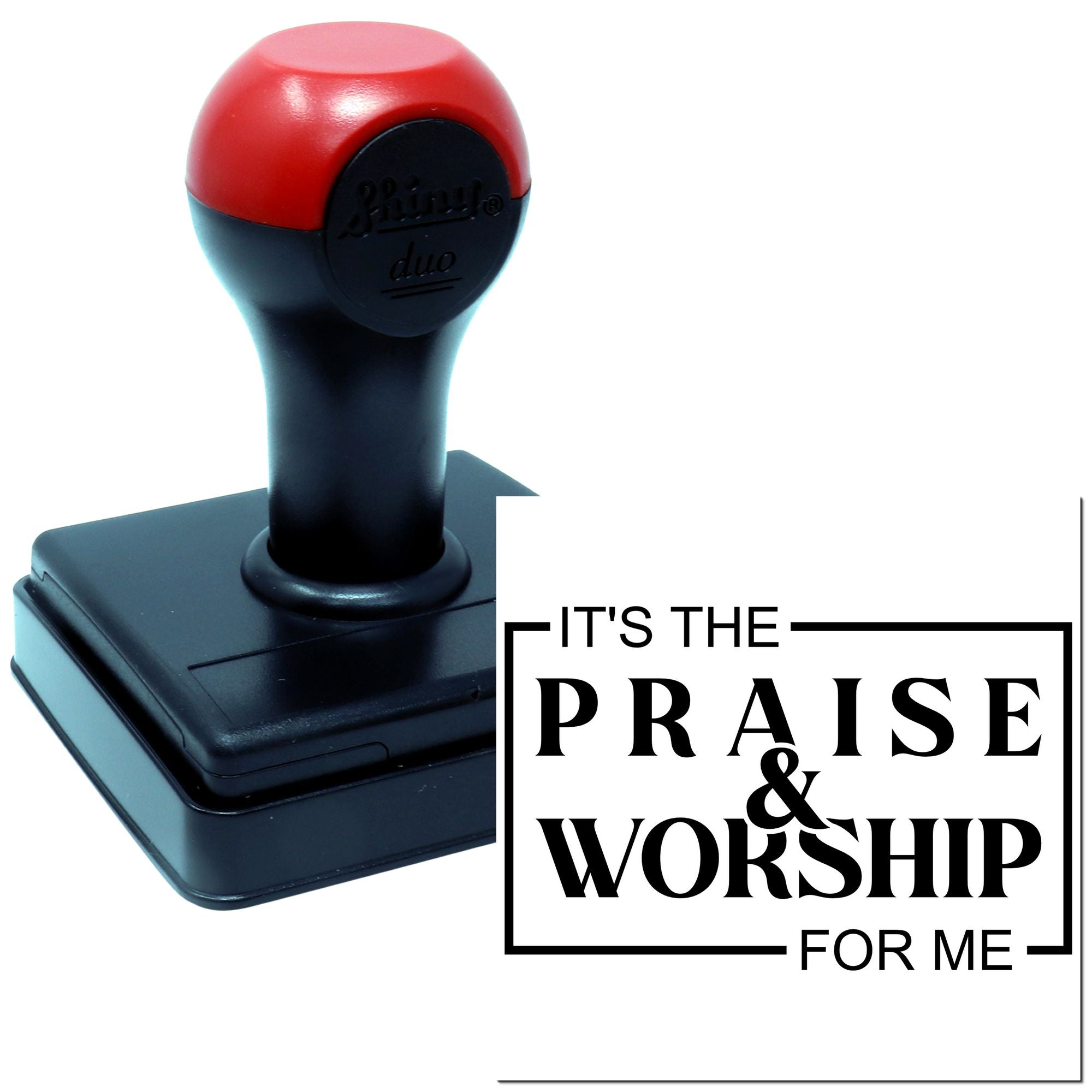 Duo Minimal Black Praise And Worship Hand Stamp