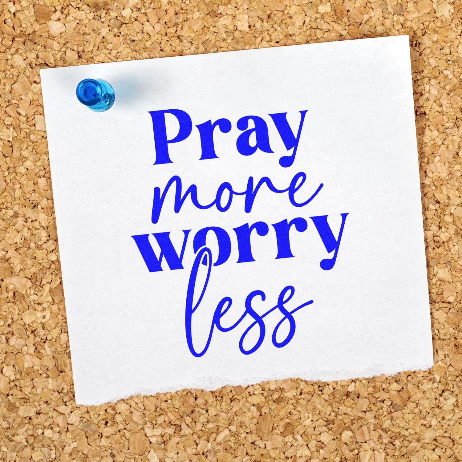 Pre-Inked Prayerful Motivation Poster Papercraft Stamp