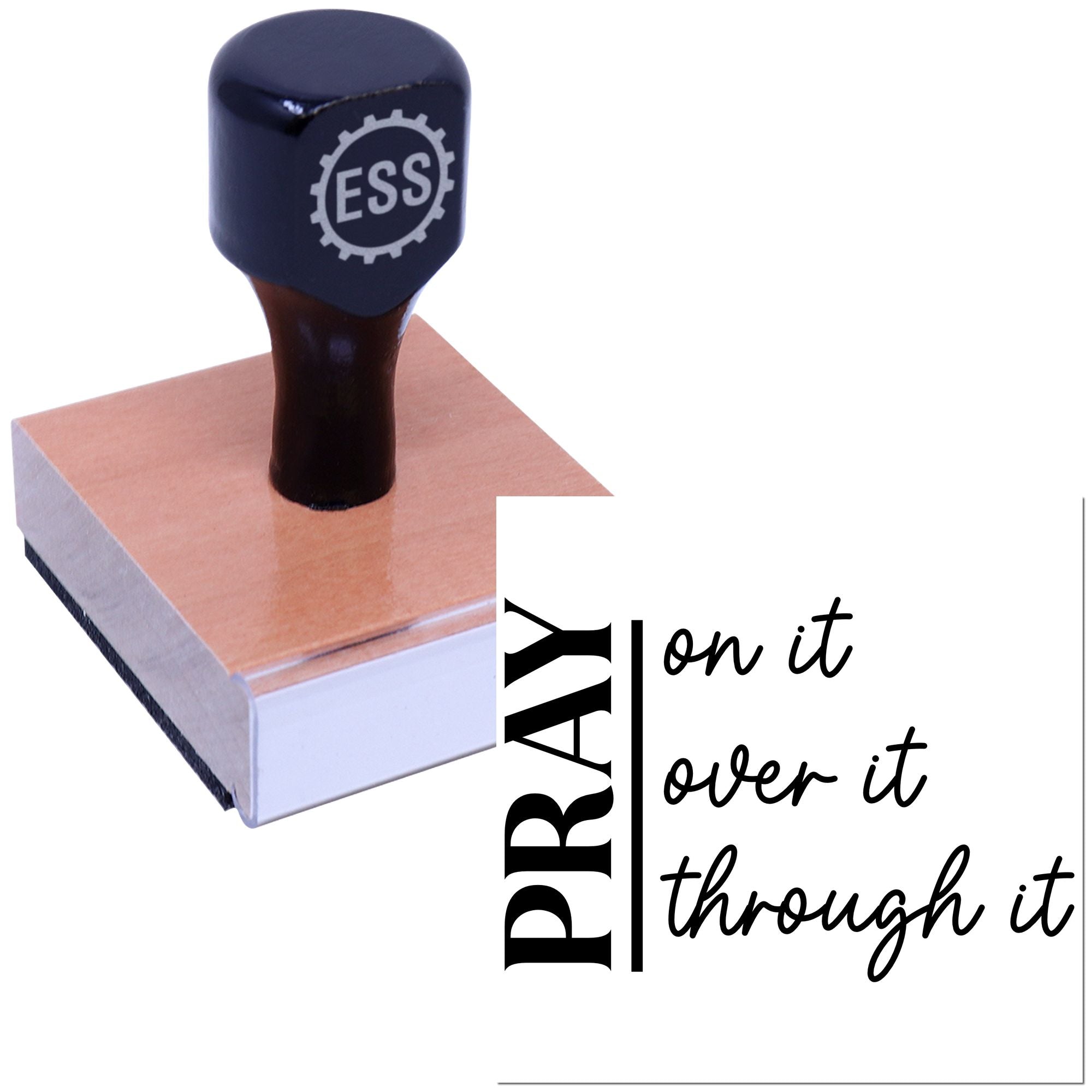 Pray On Through Greeting Card Rubber Stamp