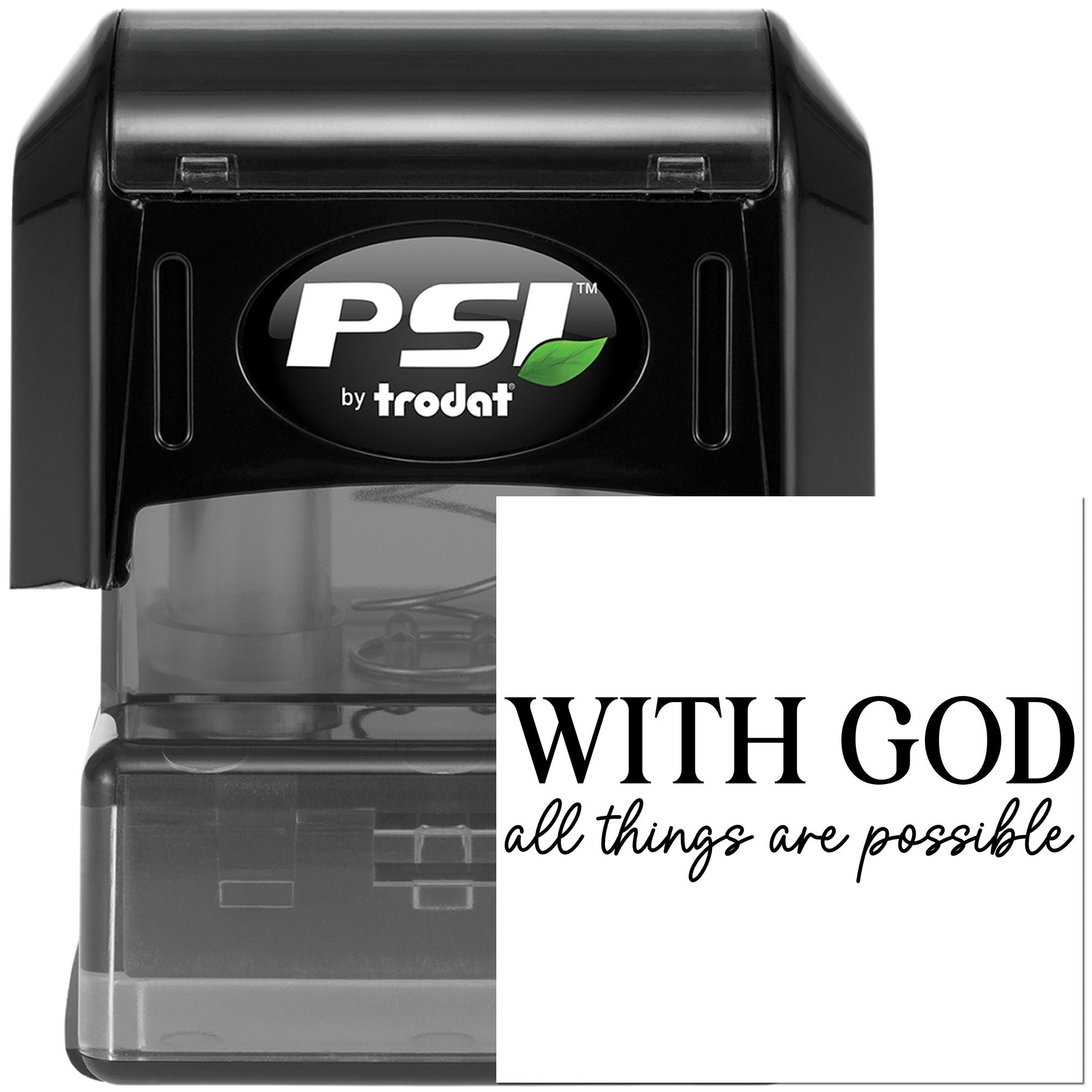 Pre-Inked All Things Possible Scrapbooking Stamp