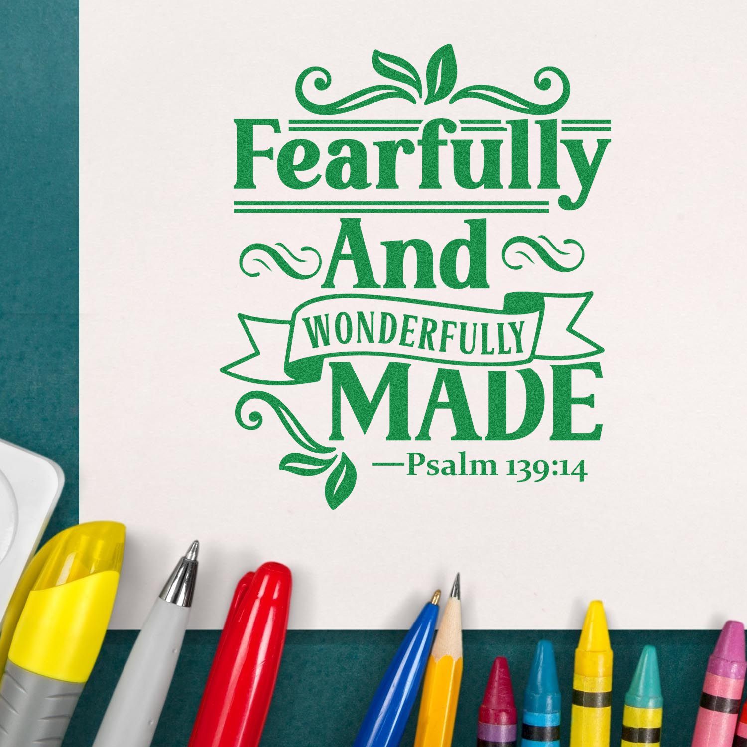 Self-Inking Wonderfully Made Cardmaking Stamp