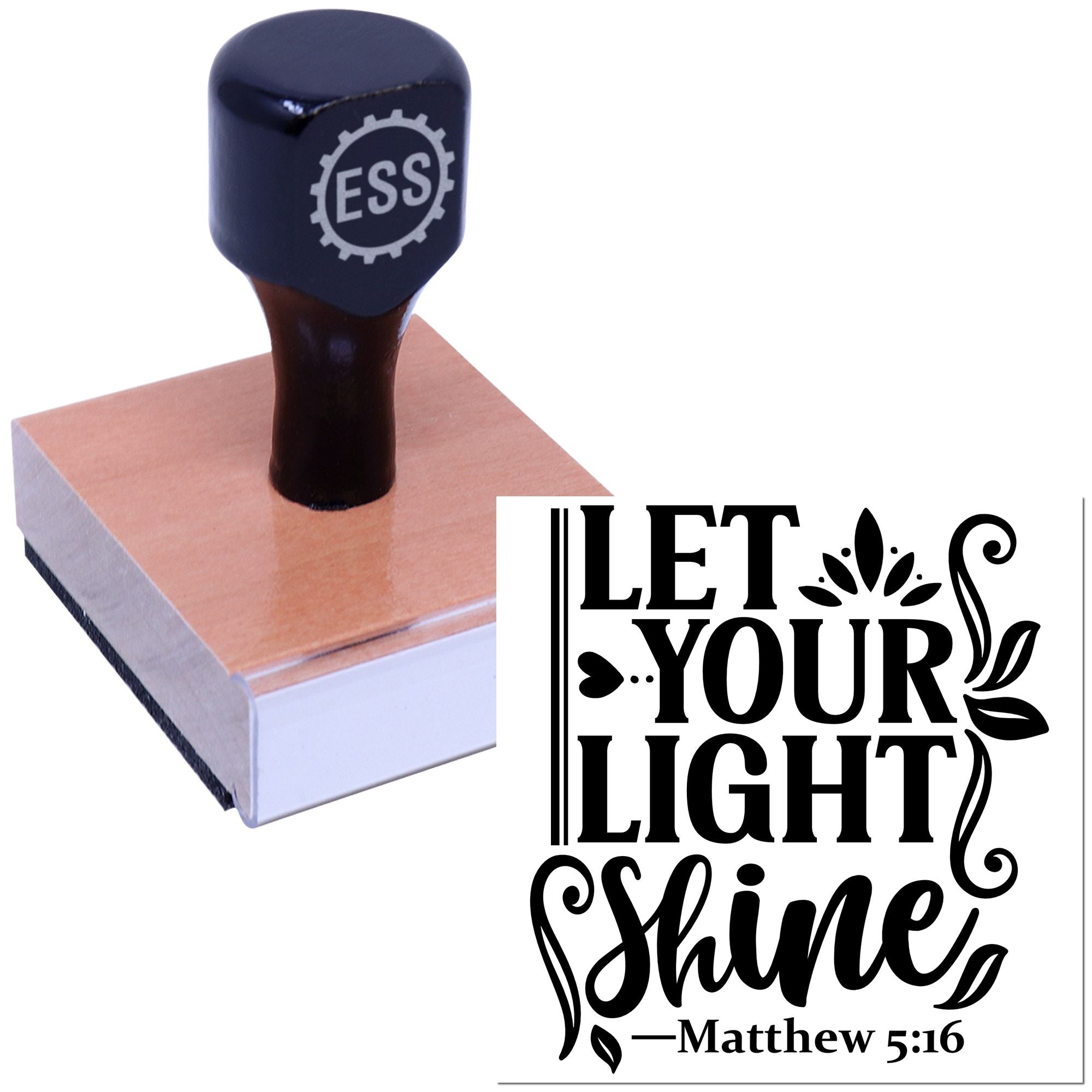 Biblical Light Inspiration Tag Rubber Stamp