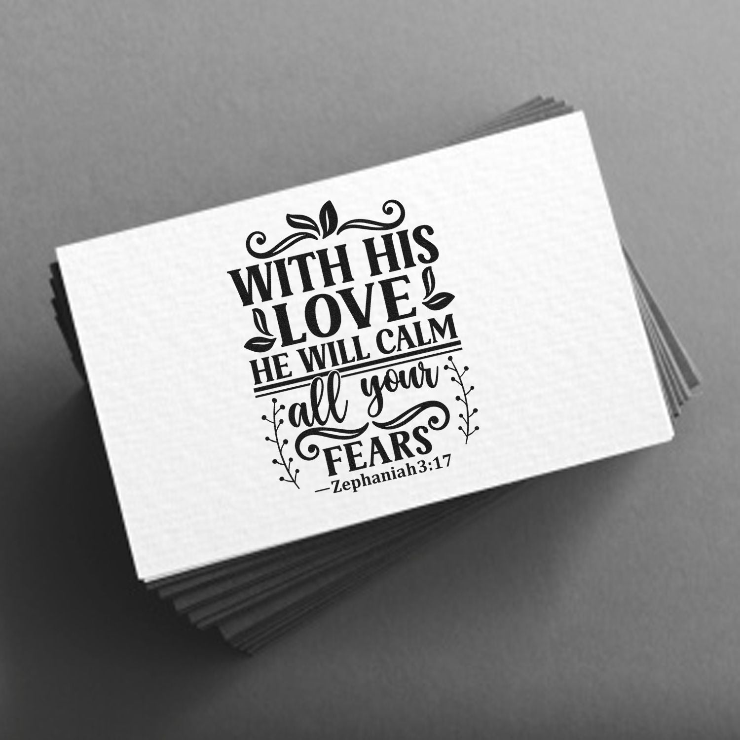 Self-Inking Bible Verse Place Card Stamp