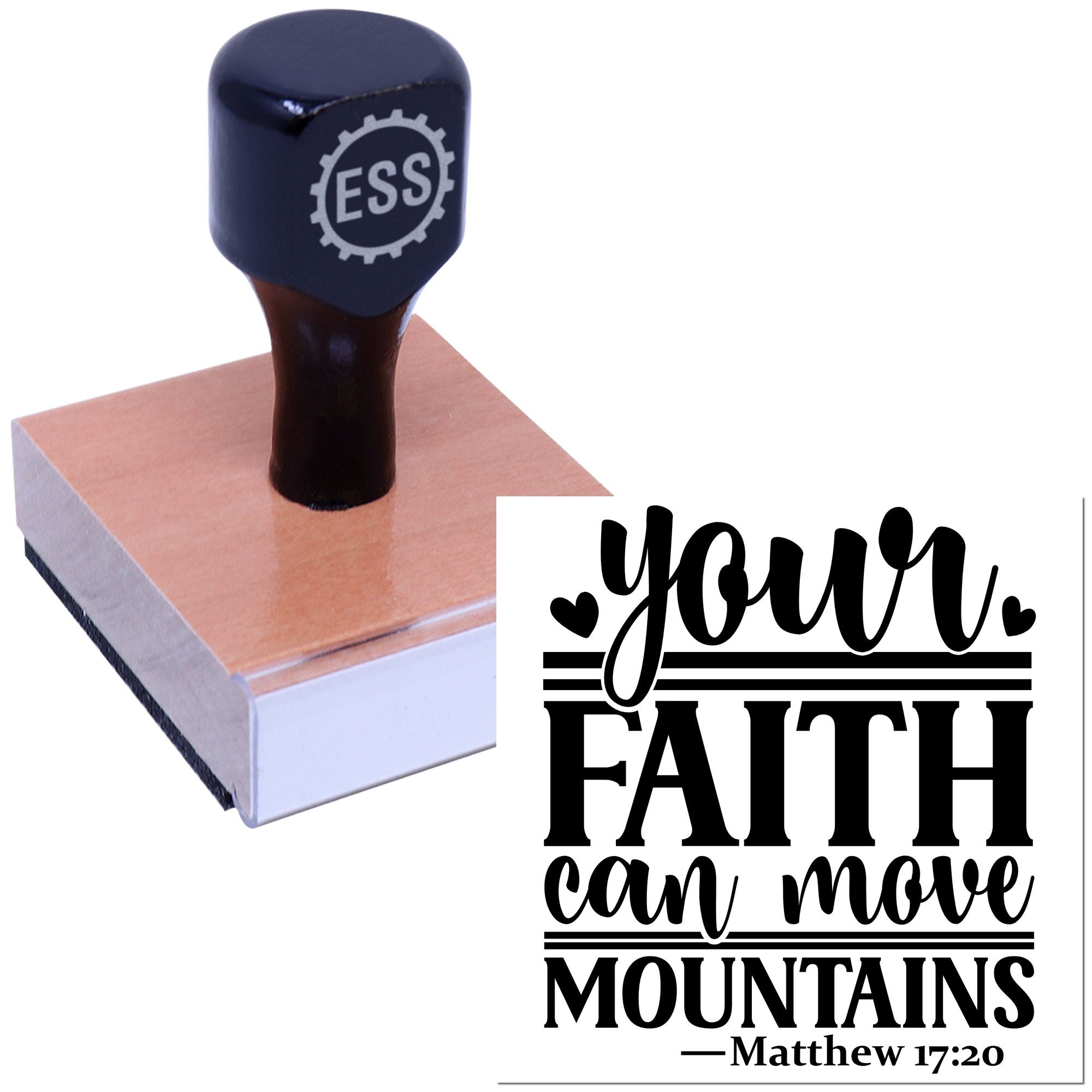 Mountain Moving Faith Craft Rubber Stamp