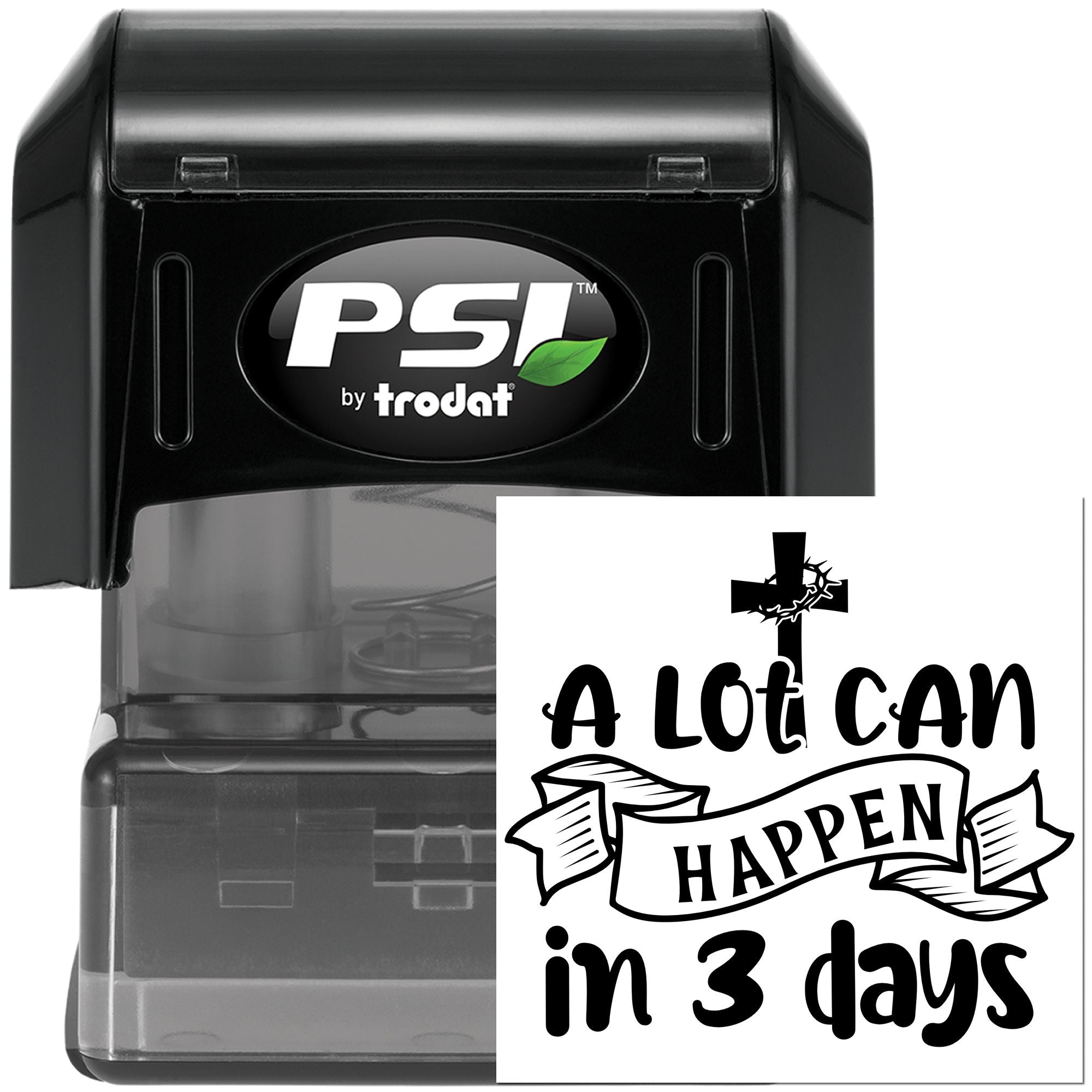 Pre-Inked Three Day Miracle Place Card Stamp