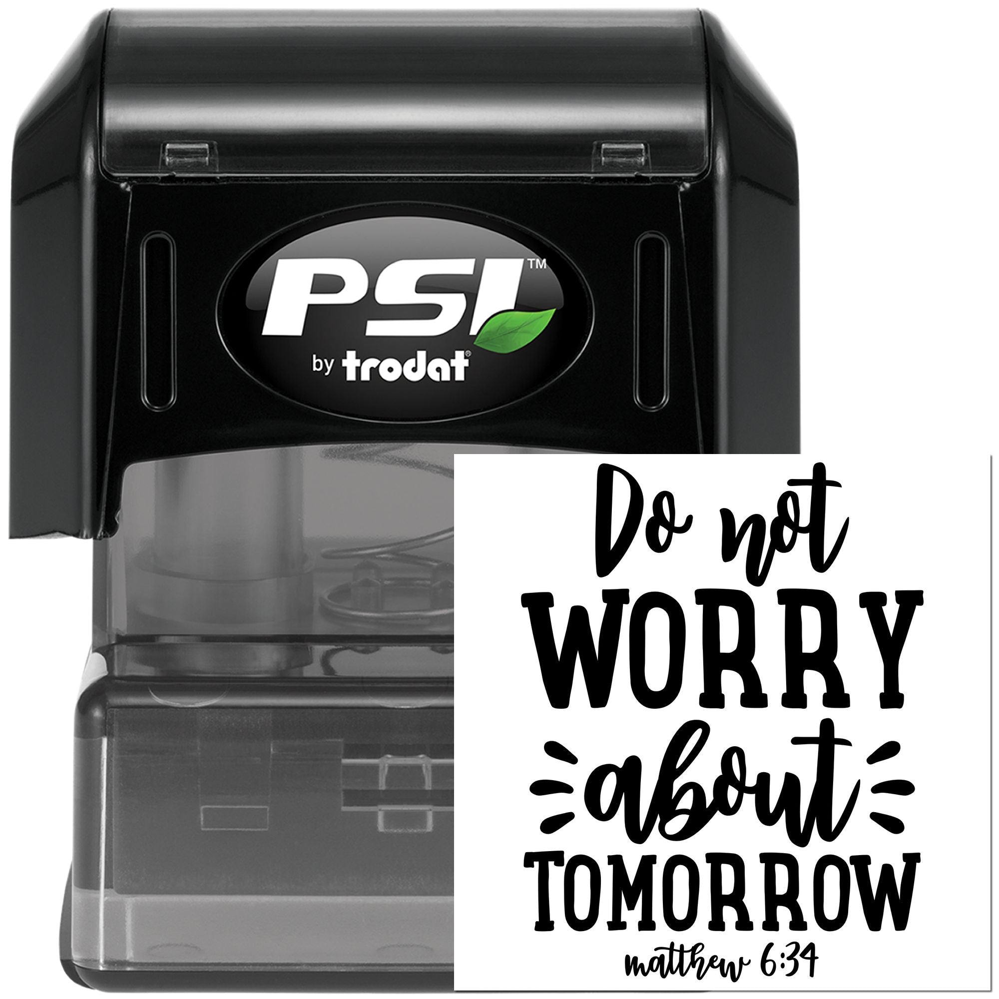Pre-Inked Do Not Worry Scrapbooking Stamp