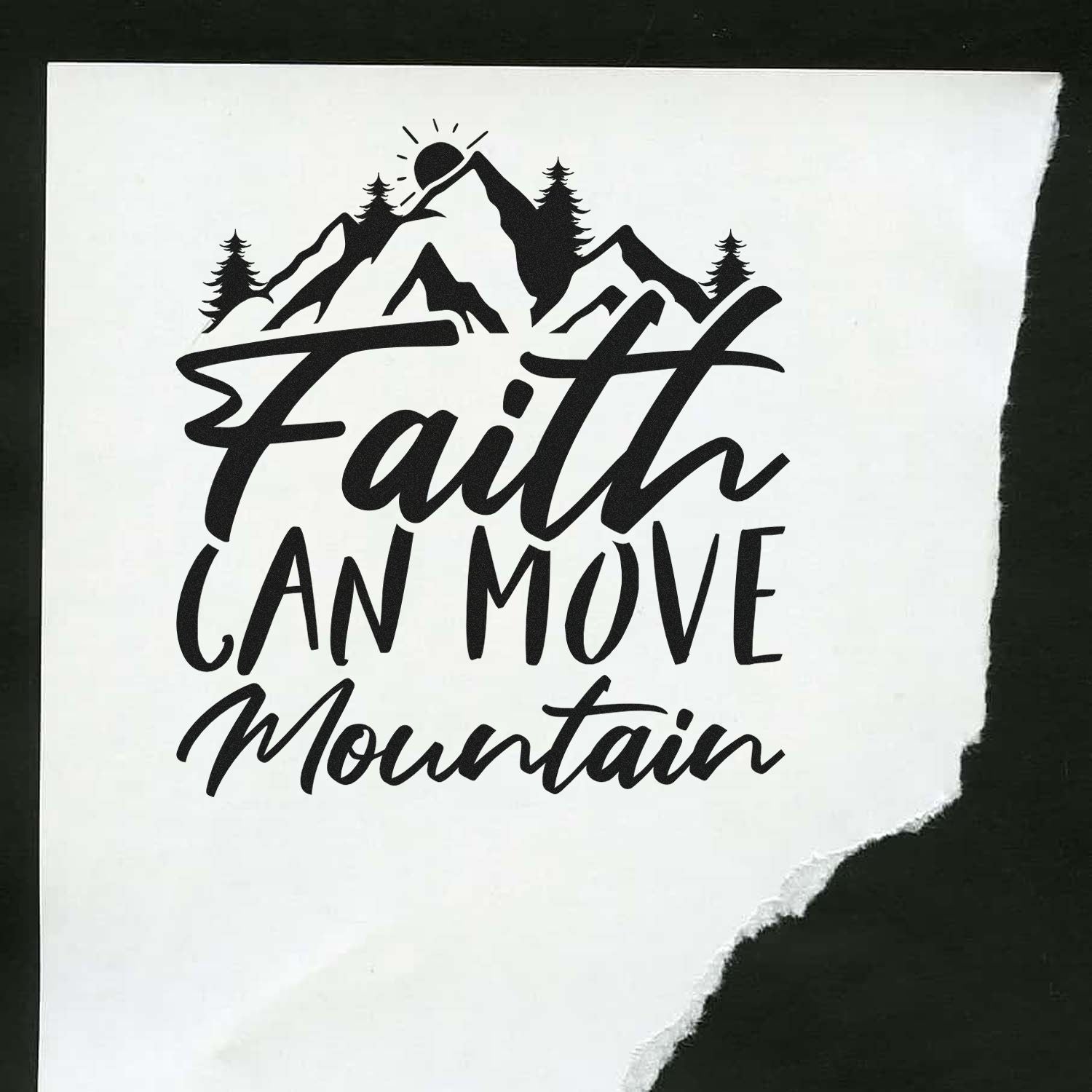 Self-Inking Faith Mountain Paper Craft Stamp