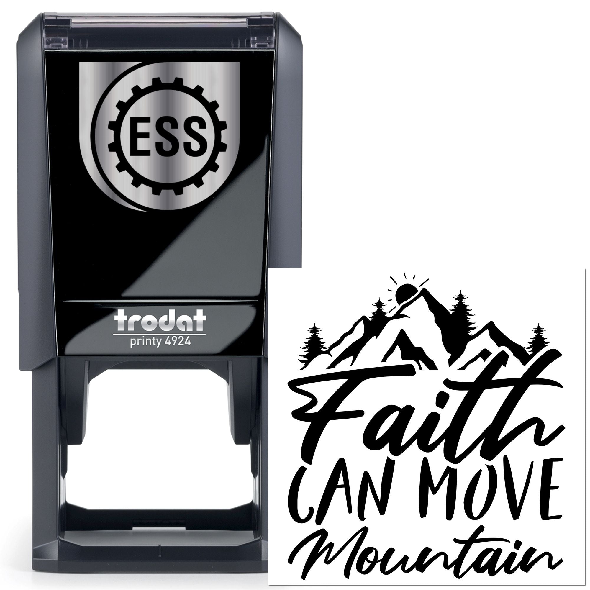 Self-Inking Faith Mountain Paper Craft Stamp