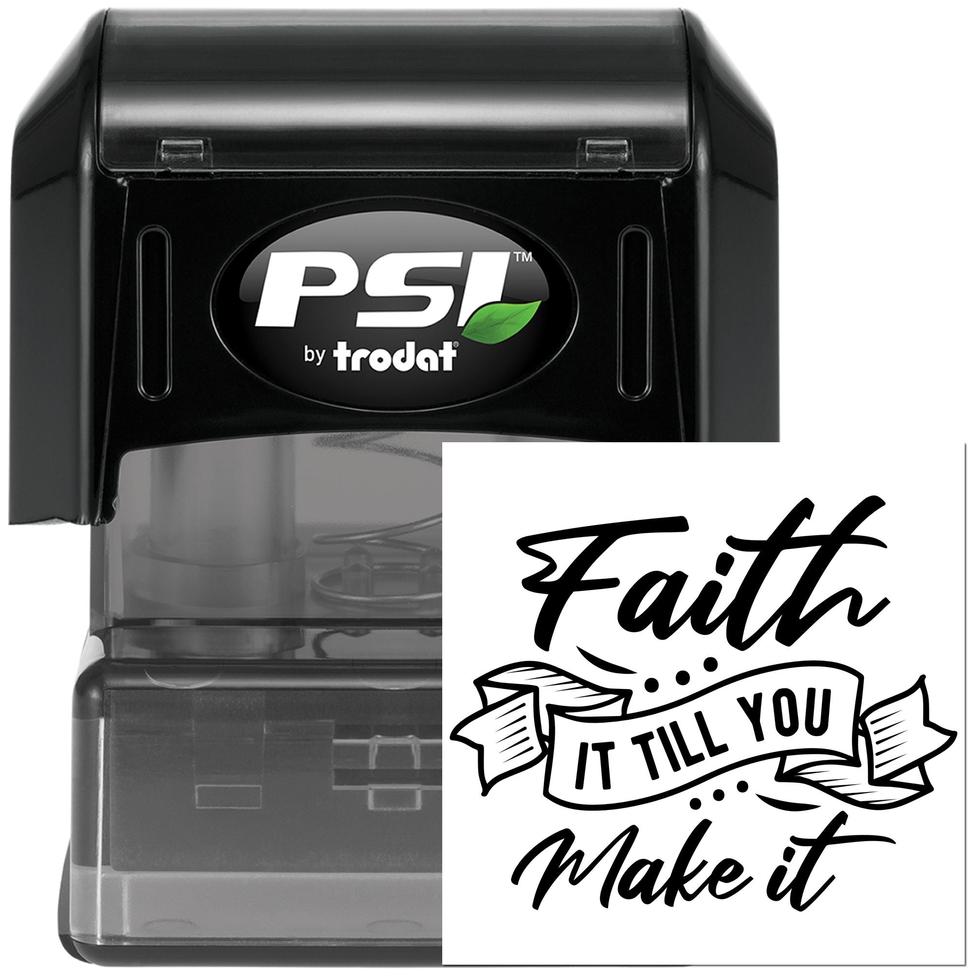Pre-Inked Faith Make It Card Making Stamp