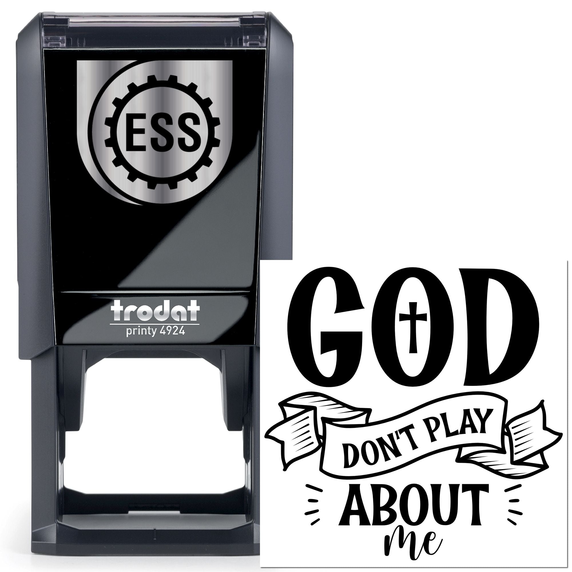 Self-Inking Divine Warning Paper Craft Stamp