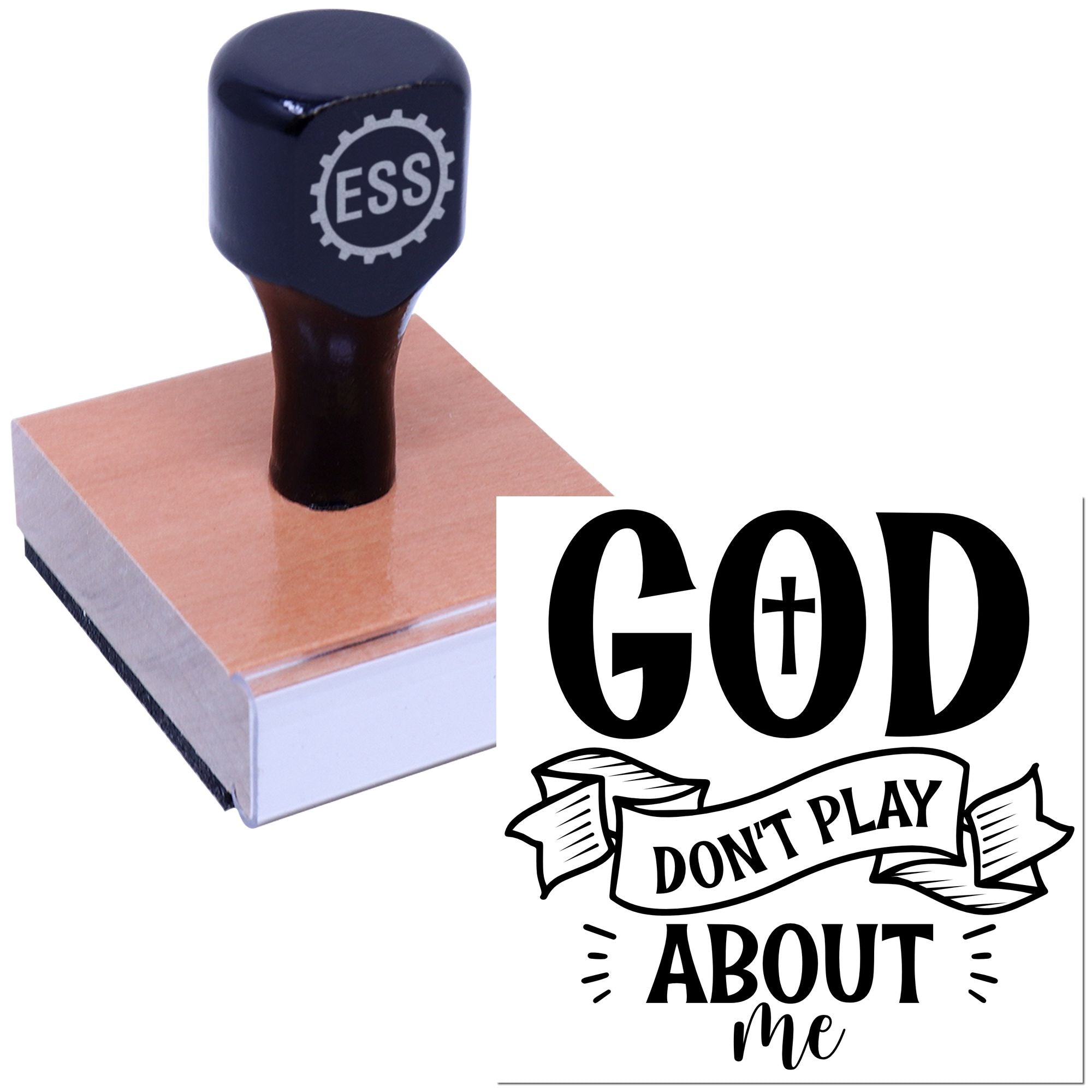 God Means Business Cardmaking Rubber Stamp