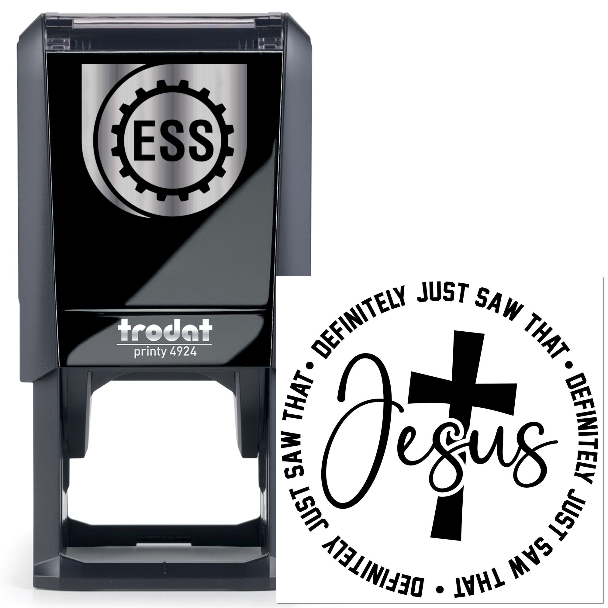 Self-Inking Christian Cross Note Card Stamp
