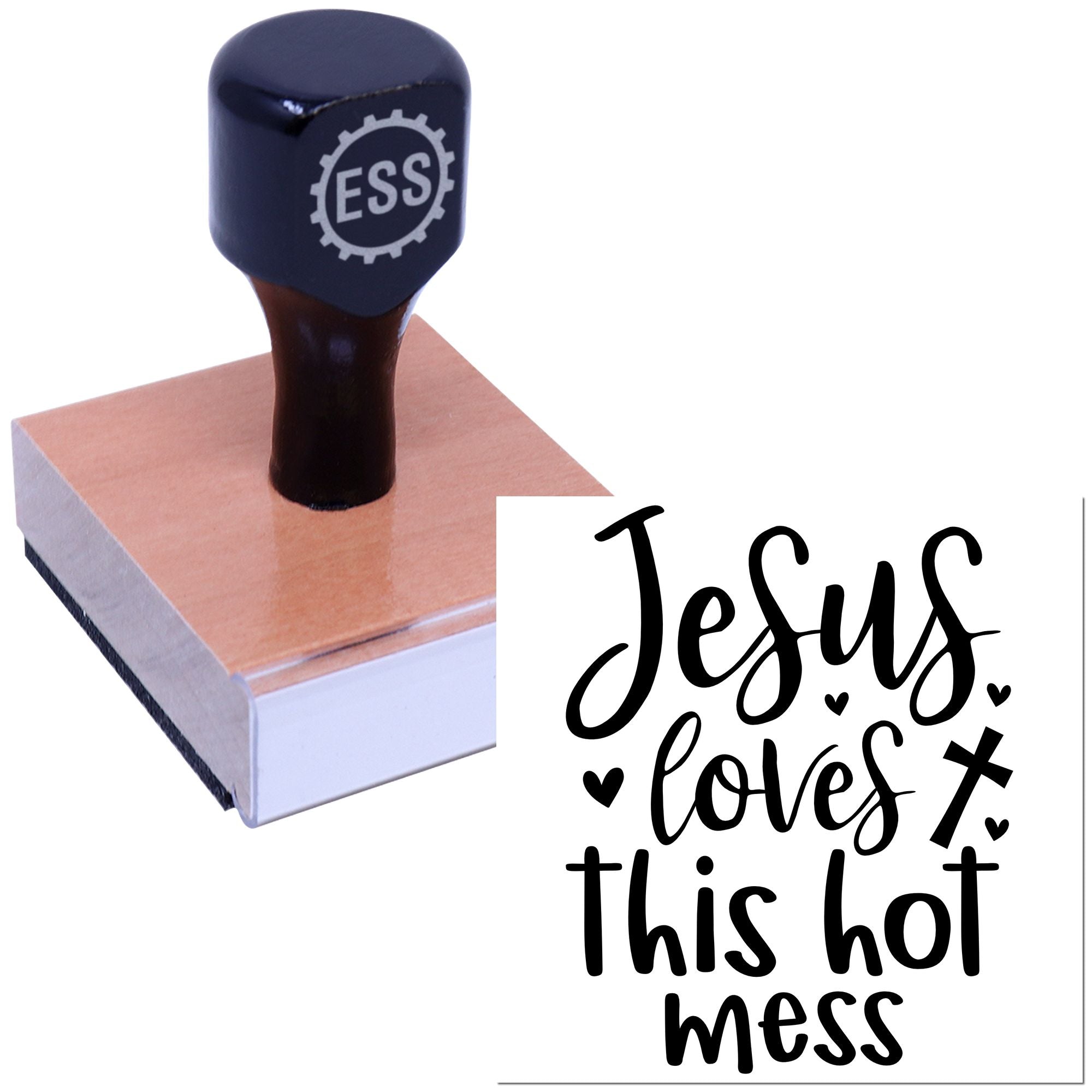 Chaotic Divine Love Postcard Rubber Stamp