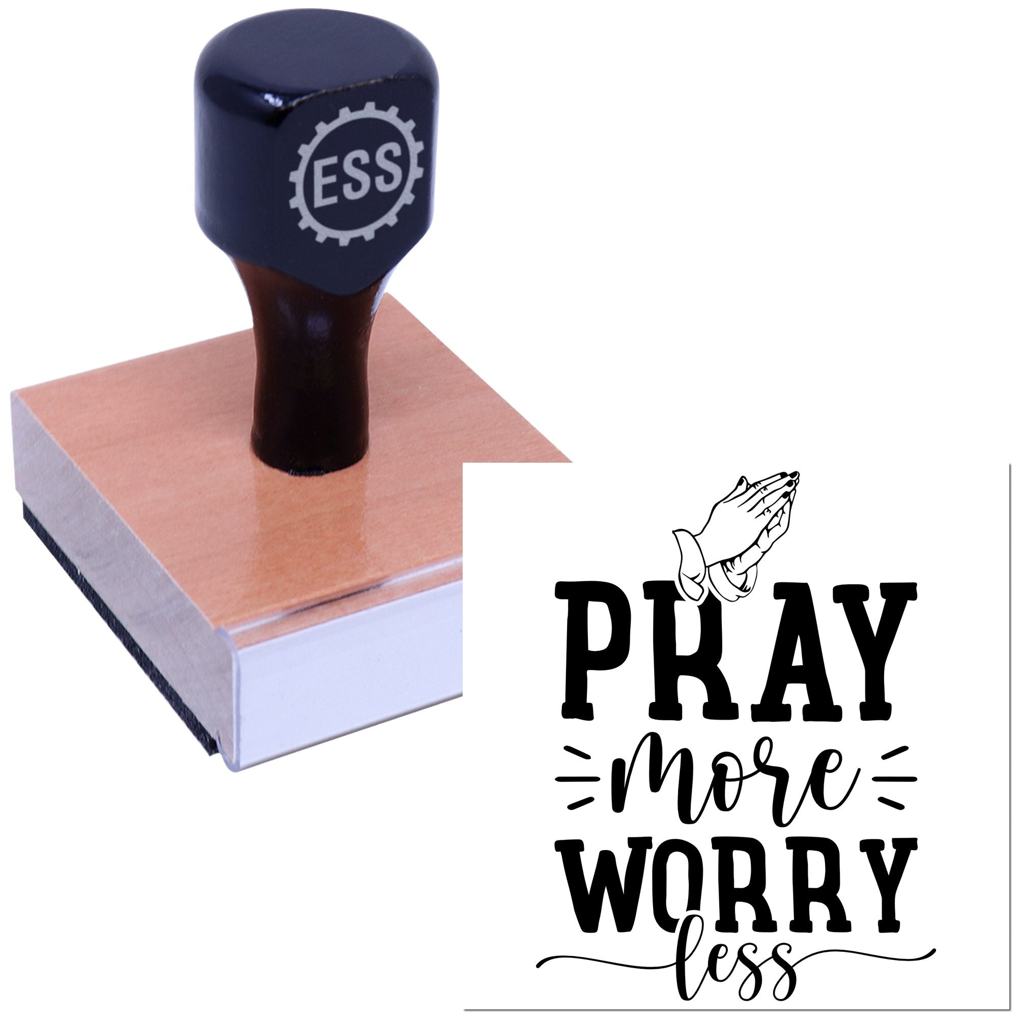 Prayer Over Anxiety Favor Tag Rubber Stamp