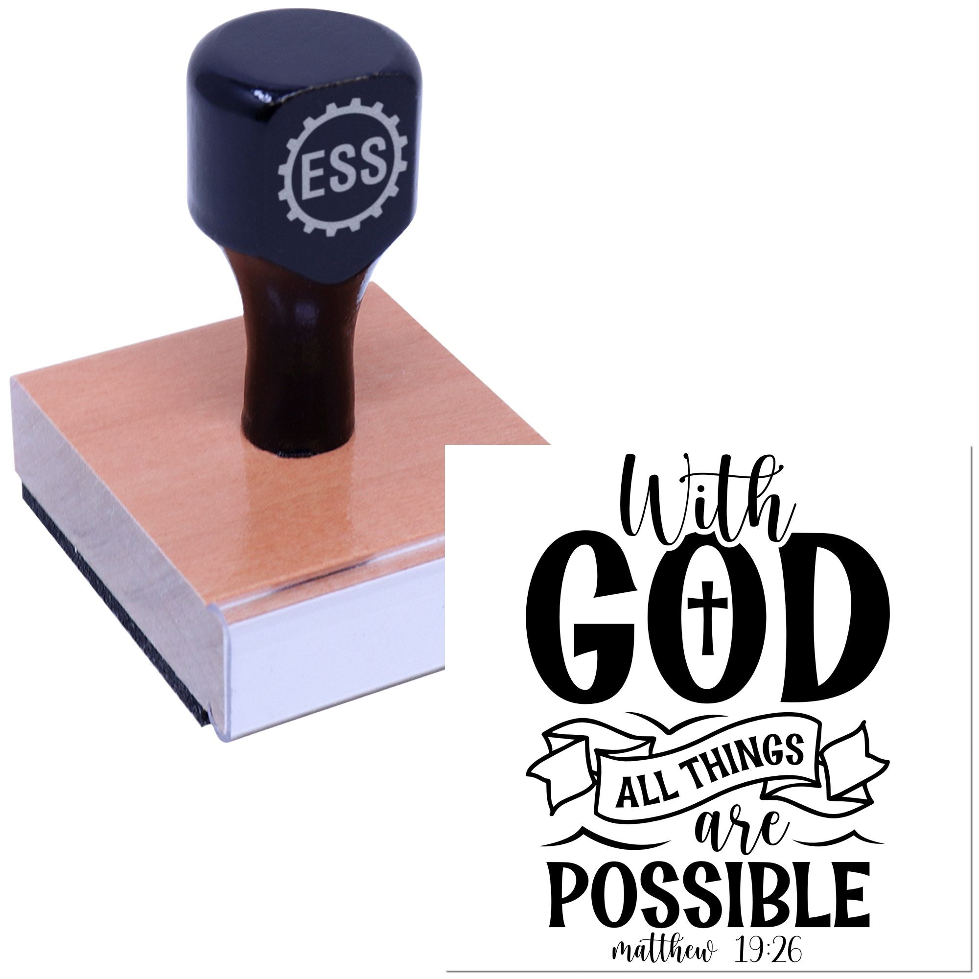 God Makes Possible Handcraft Rubber Stamp