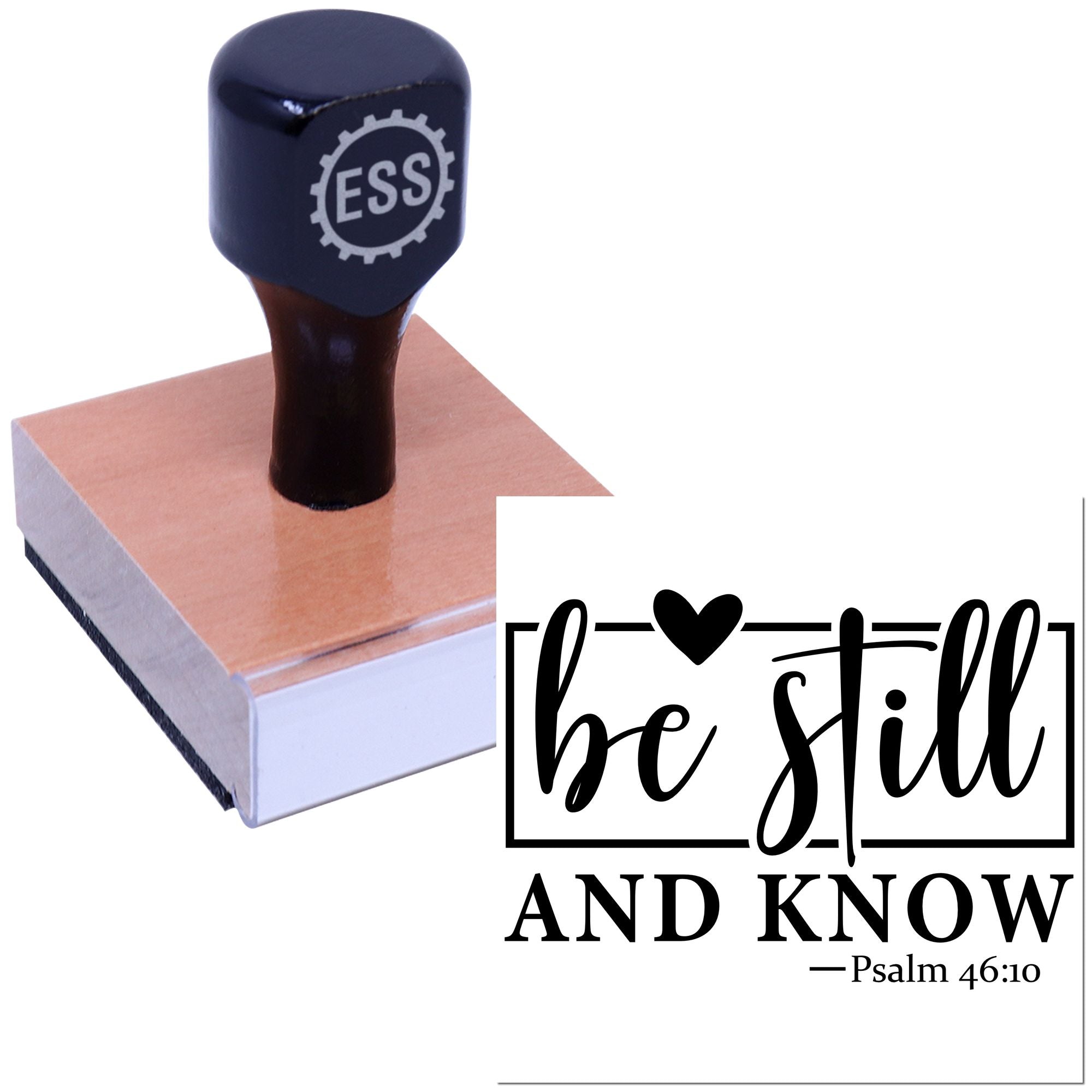 Quiet Faith Reflection Papercraft Rubber Stamp