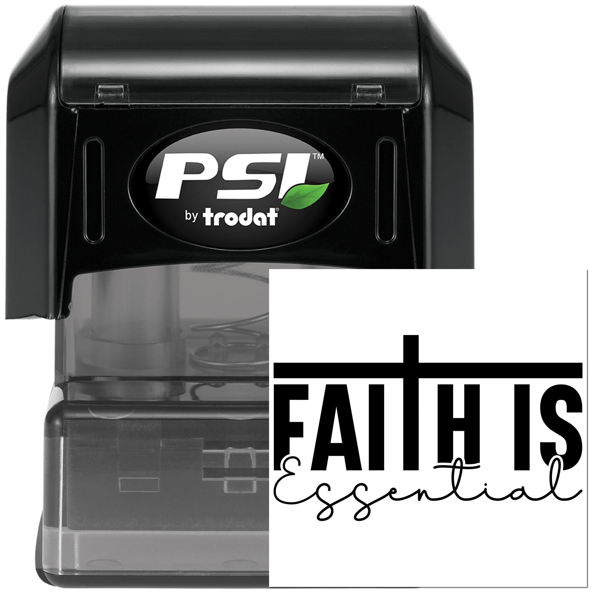 Pre-Inked Faith Is Essential Note Card Stamp