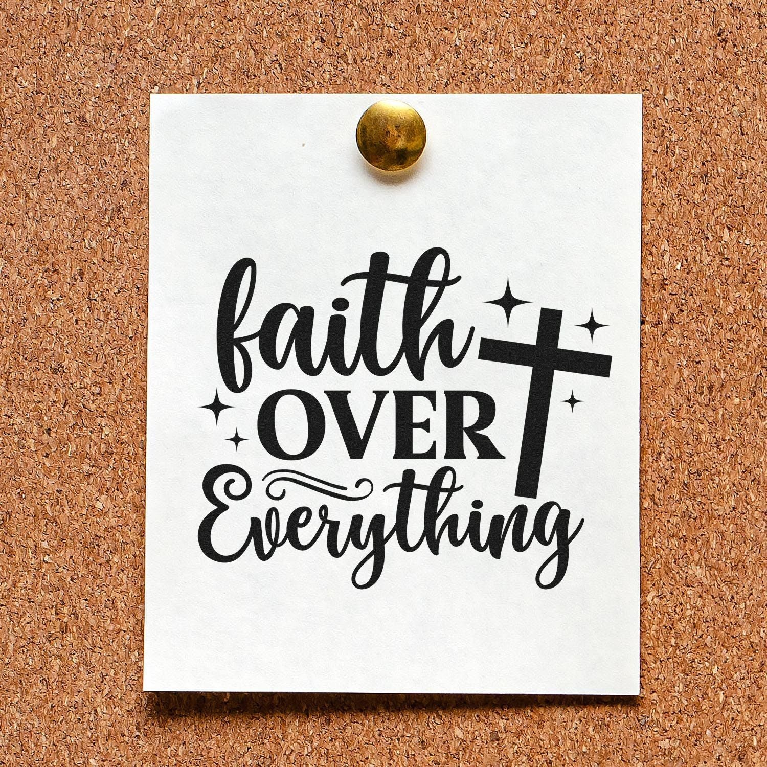 Self-Inking Religious Typography Tag Stamp