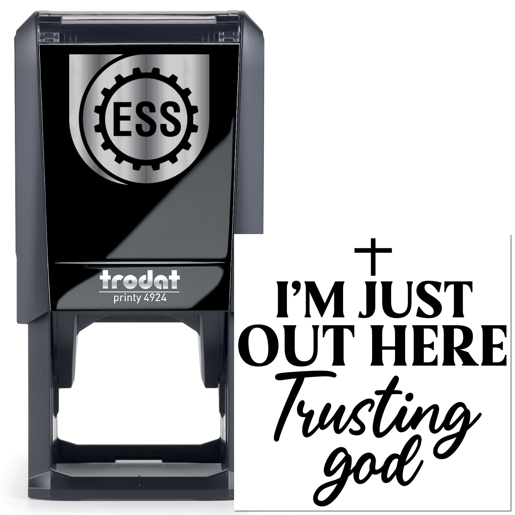 Self-Inking Trusting God Card Making Stamp