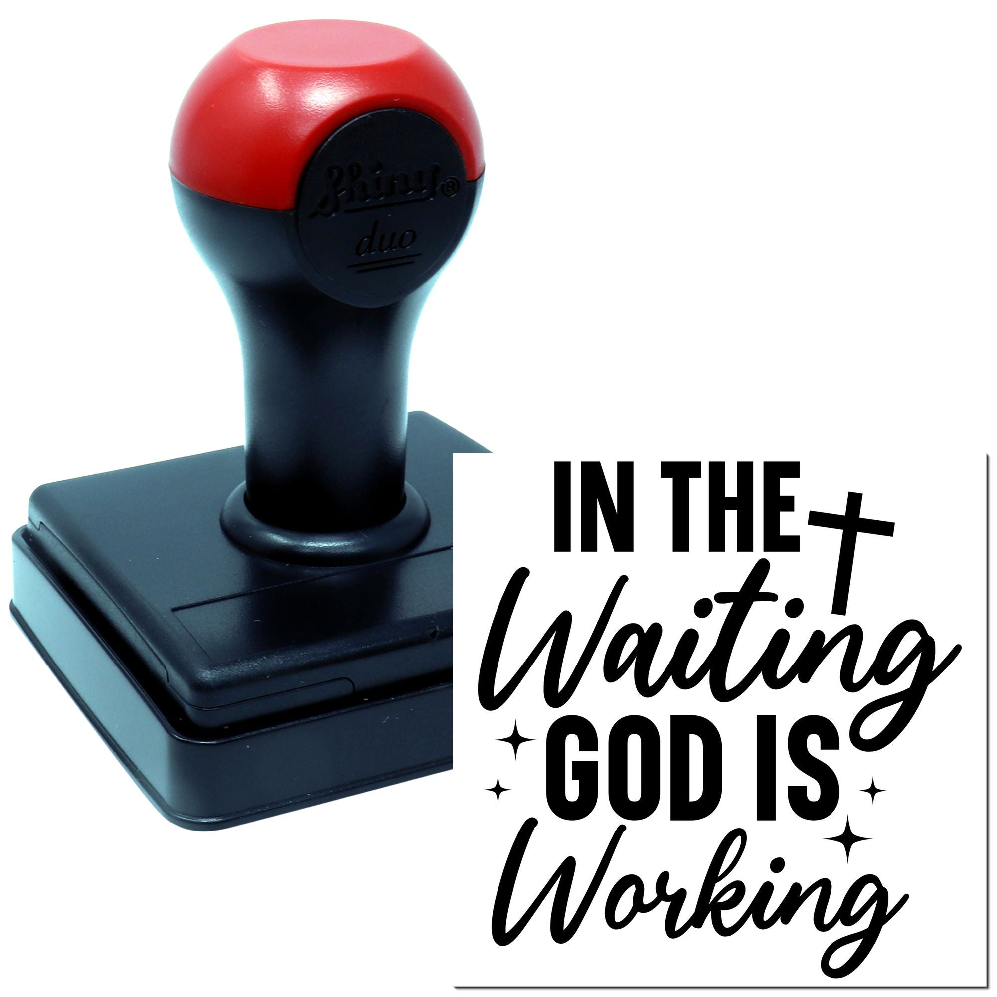 Duo Waiting Faith, God Is Working Hand Stamp