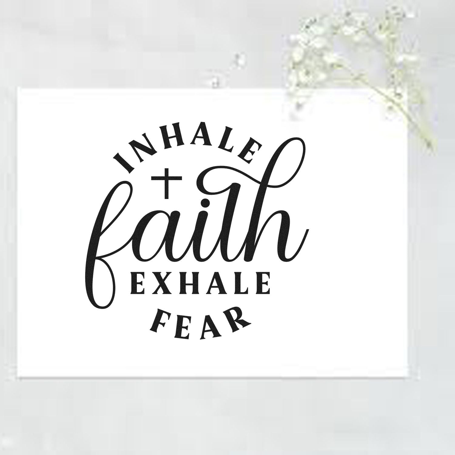 Faith Over Fear Papercraft Rubber Stamp