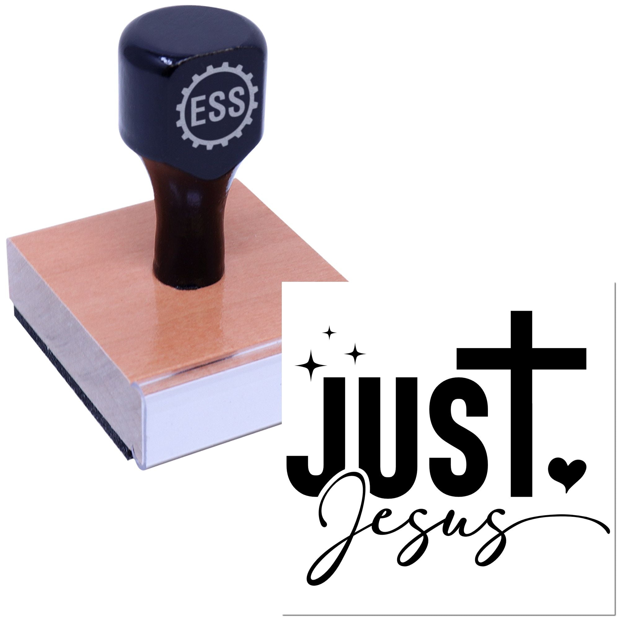 Just Jesus Love Greeting Card Rubber Stamp