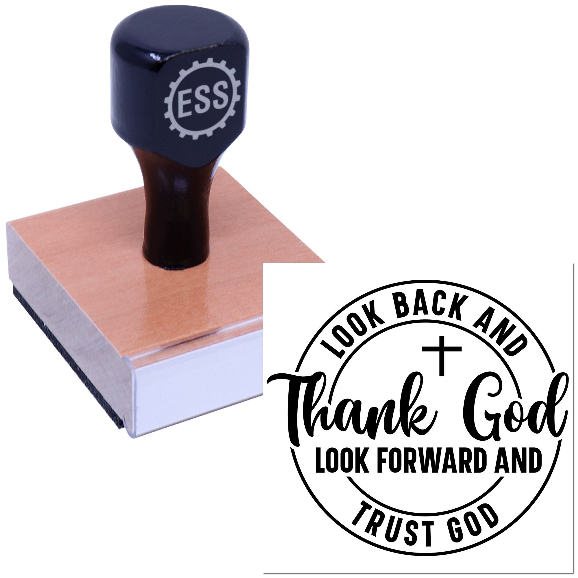 Reflect Thank Trust Tag Rubber Stamp