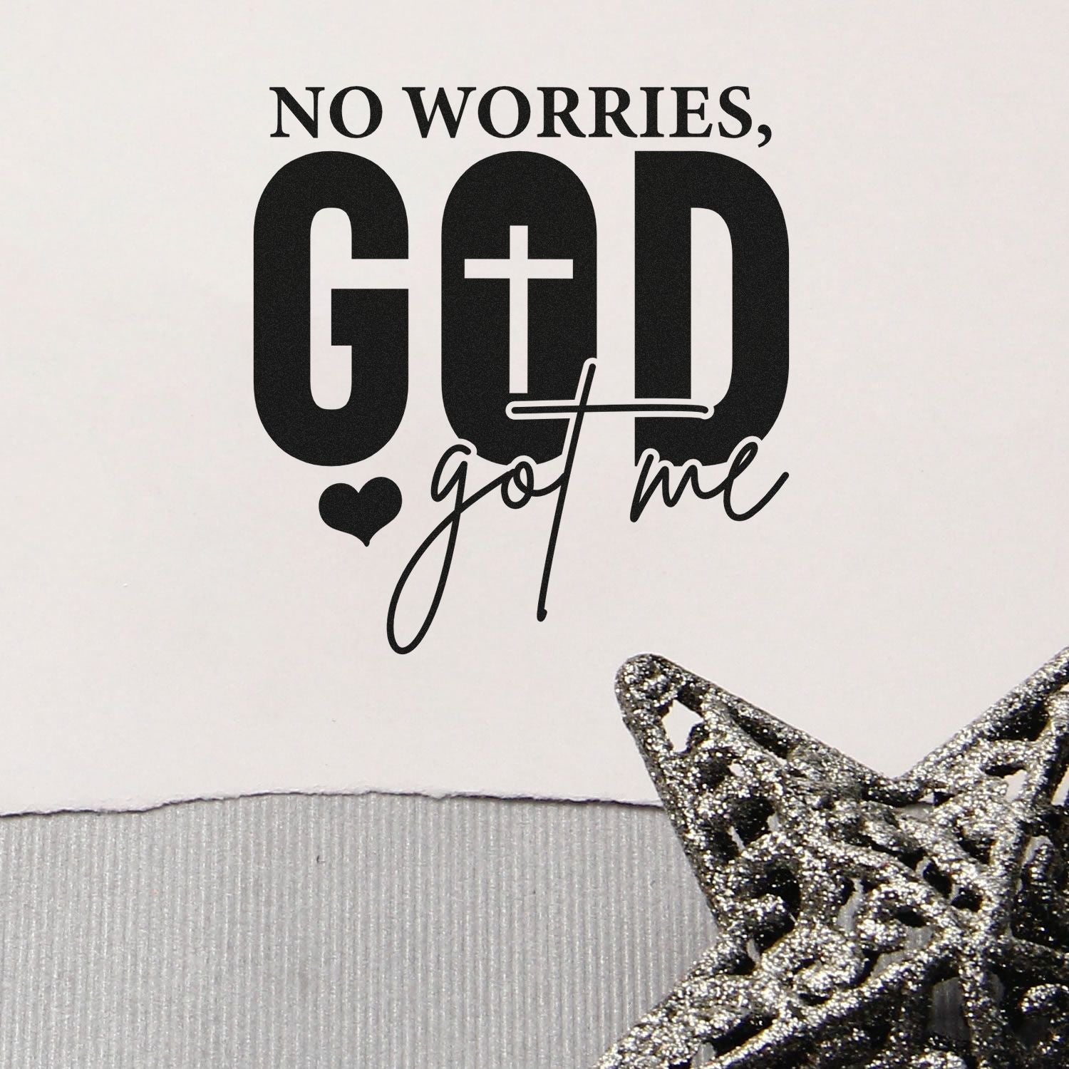 God’S Got Me Scrapbook Rubber Stamp
