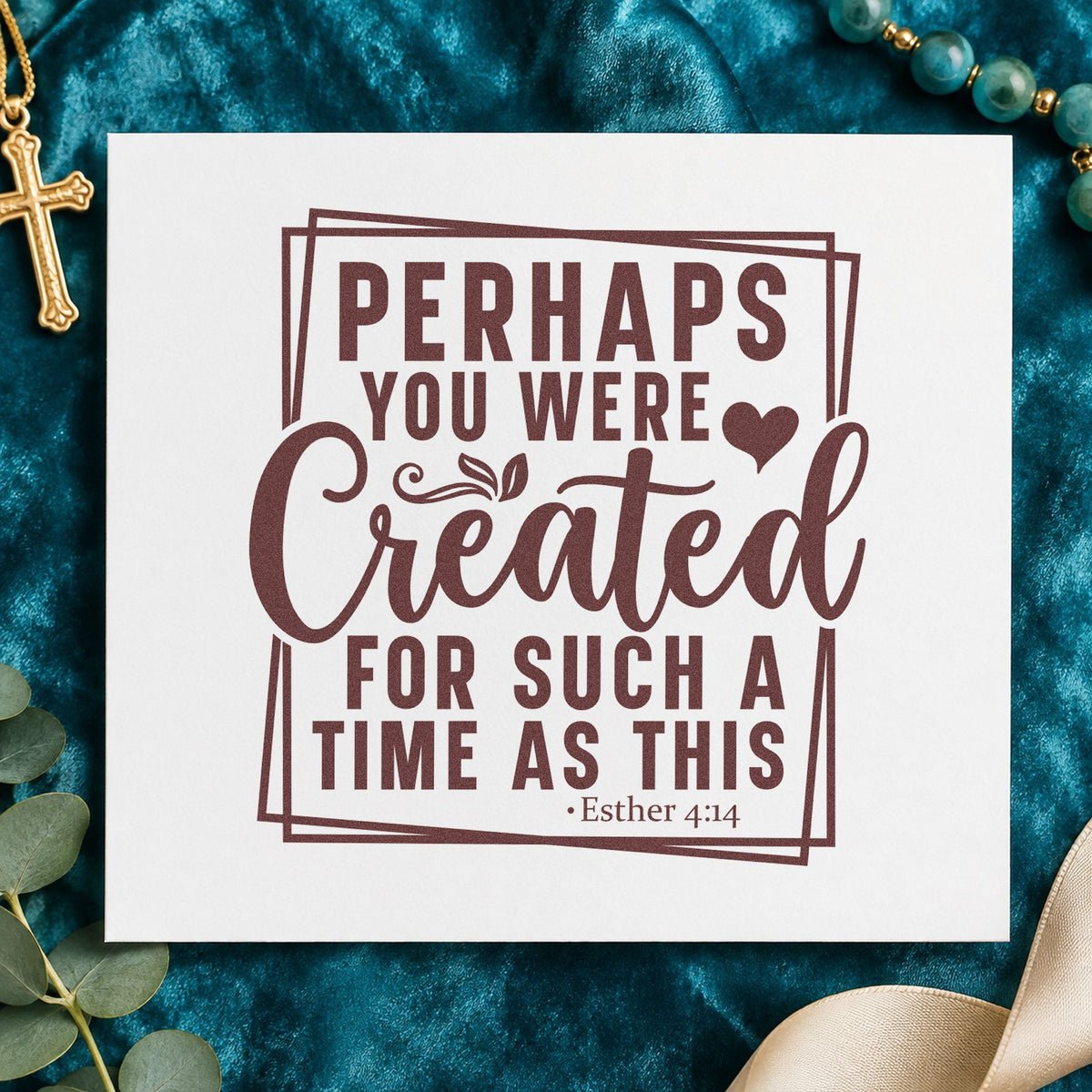 Created for Such a Time rubber stamp printed in brown ink, ready for calling scrapbooks and similar paper crafts.