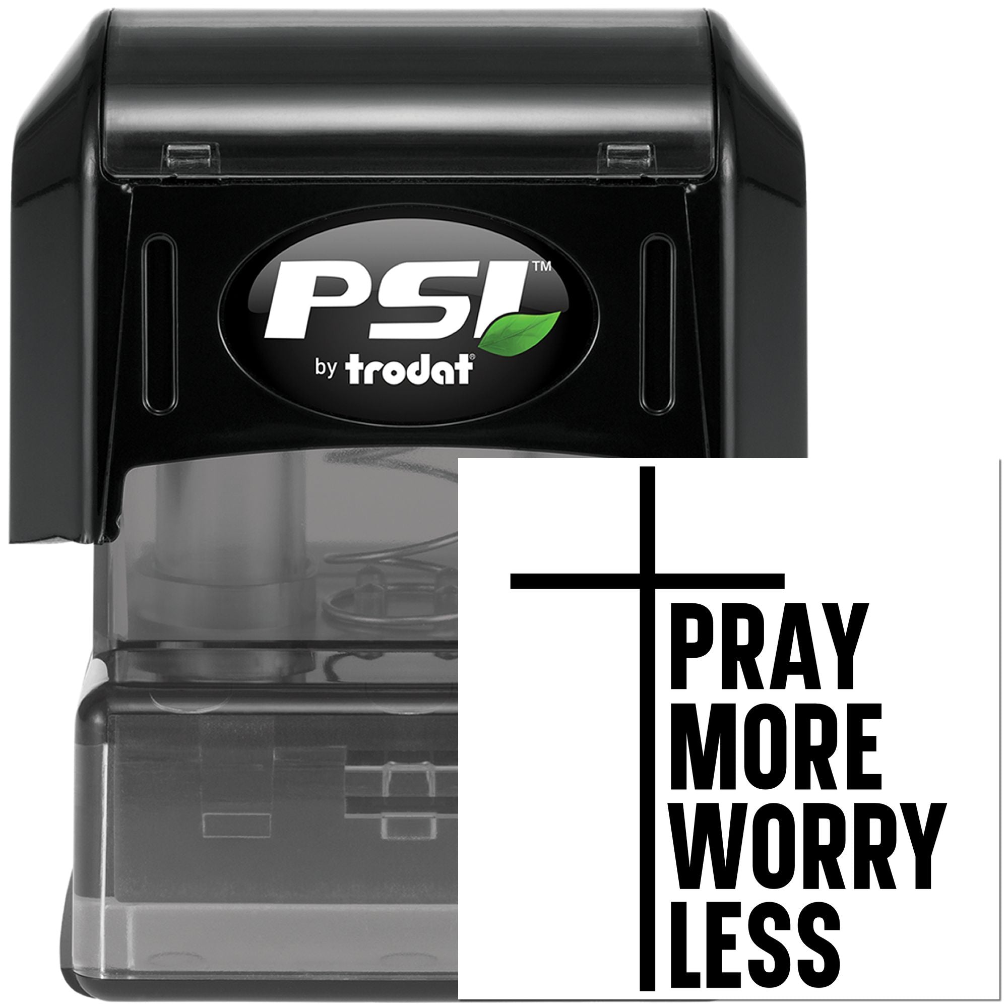 Pre-Inked Prayer Over Worry Card Stamp